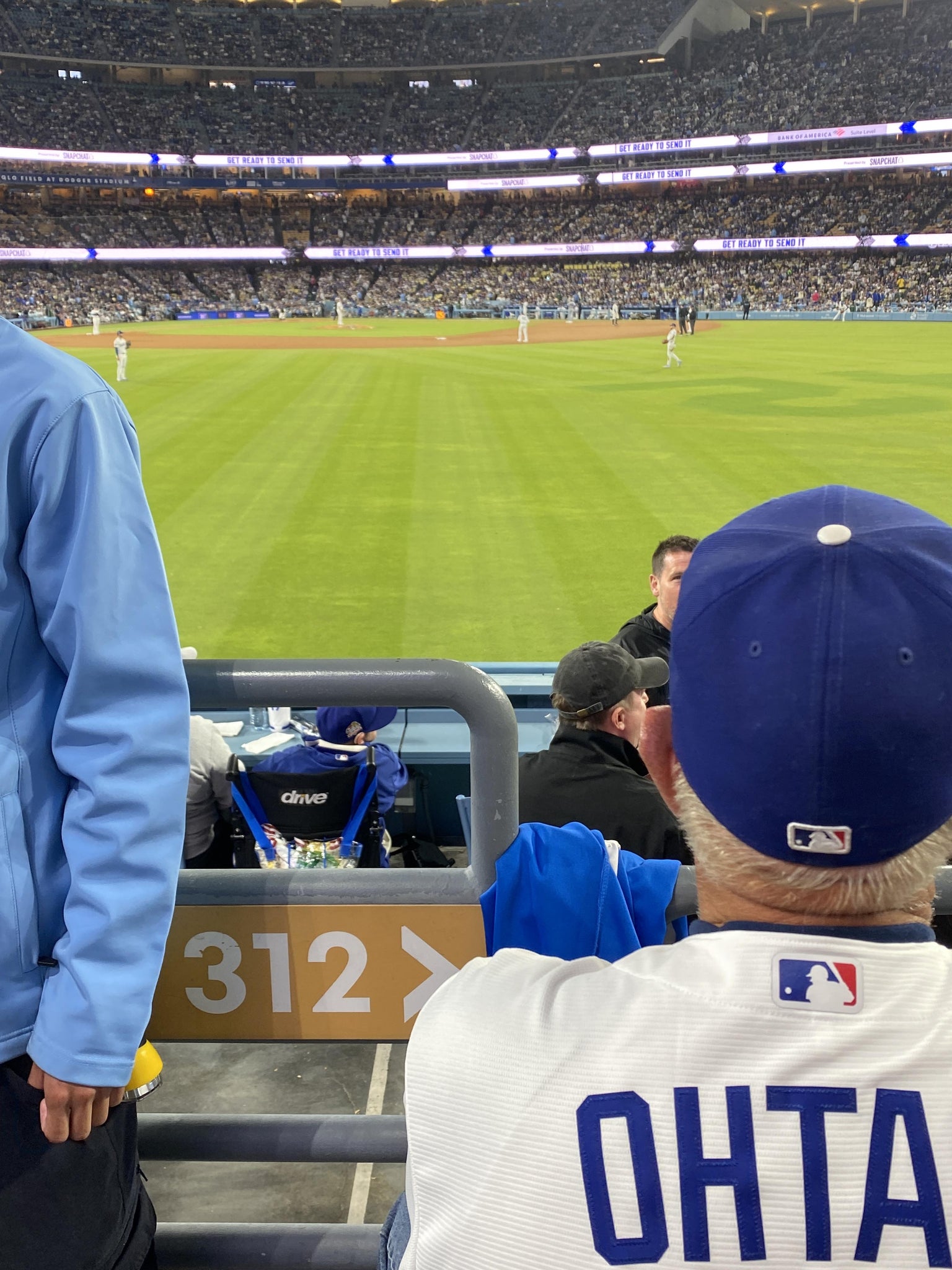 Real Fan View taken from Section 312 PR at UNIQLO Field at Dodger Stadium by Joe R