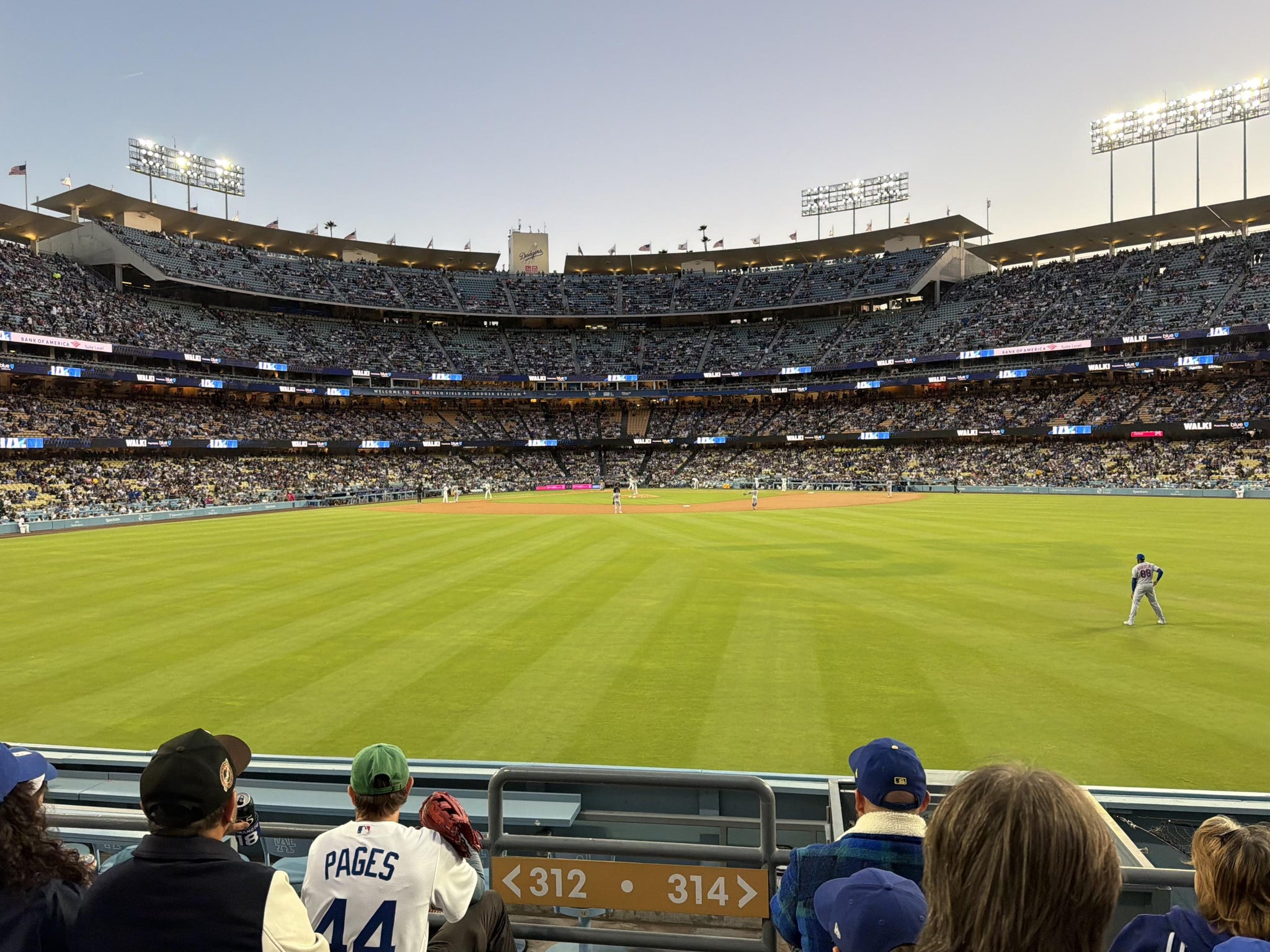 Real Fan View taken from Section 314 PR at UNIQLO Field at Dodger Stadium by Diana D