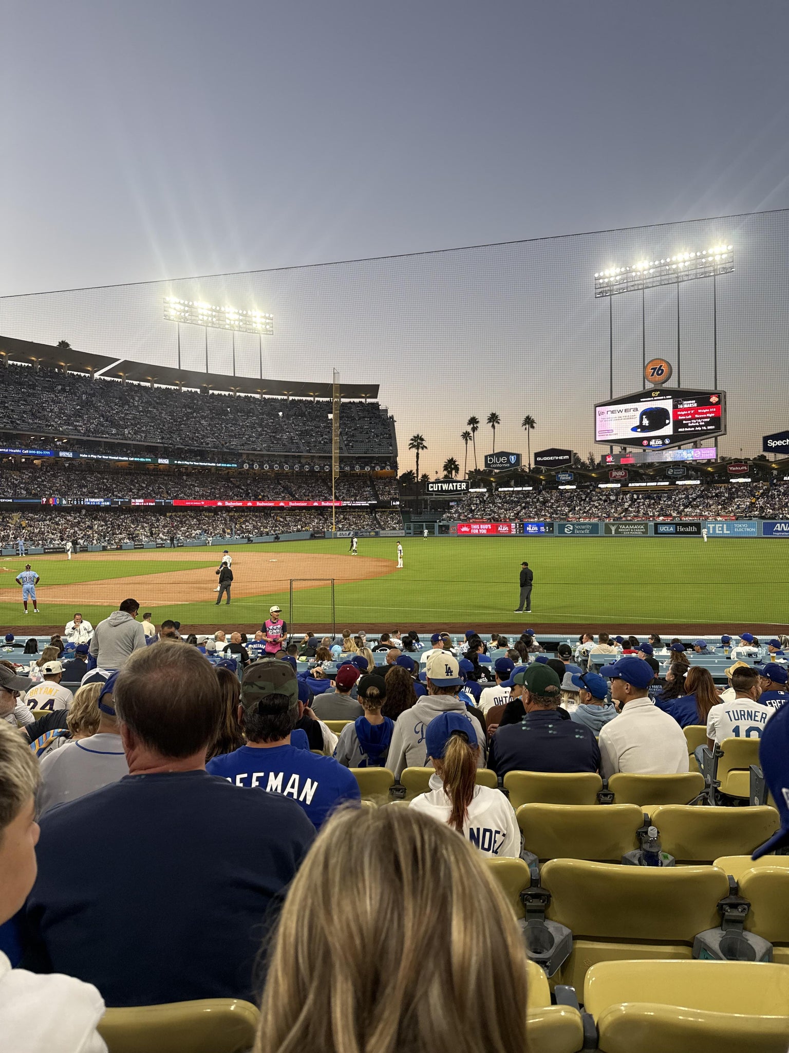 Real Fan View taken from Section 32 FD at UNIQLO Field at Dodger Stadium by Alarica N