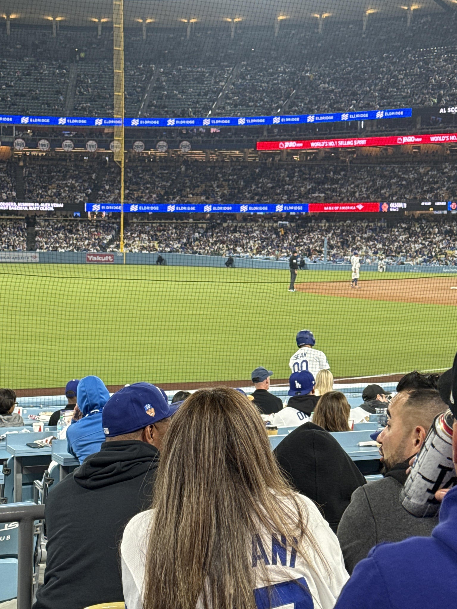 Real Fan View taken from Section 43 FD at UNIQLO Field at Dodger Stadium by Laura T