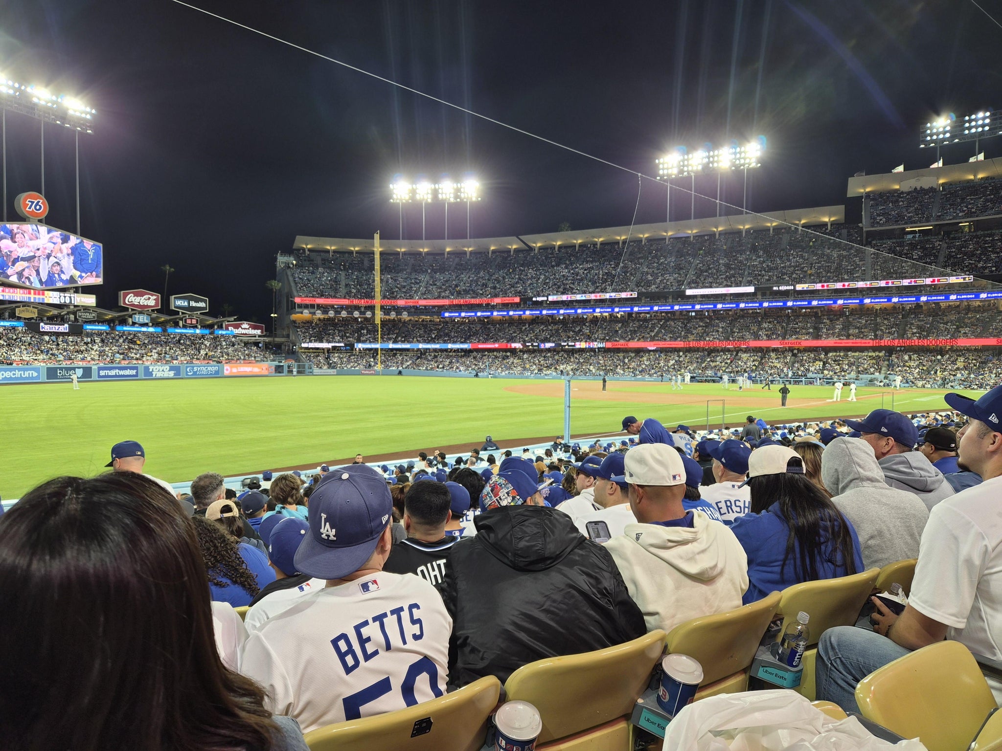 Real Fan View taken from Section 45 FD at UNIQLO Field at Dodger Stadium by Nathan C
