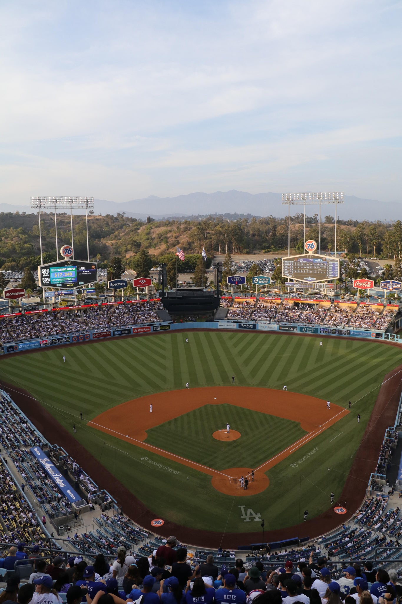 Real Fan View taken from Section 5 TD at UNIQLO Field at Dodger Stadium by Chris Y