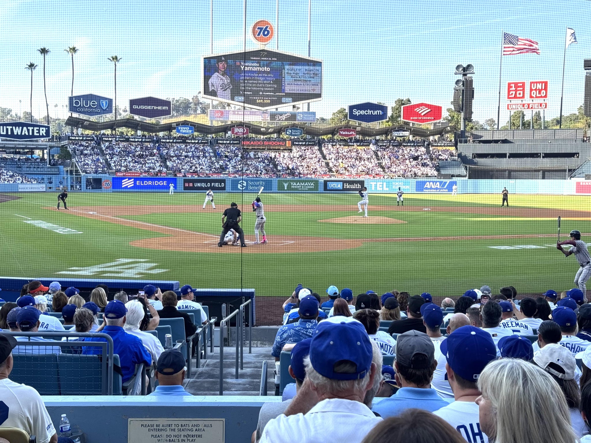Real Fan View taken from Section 6 FD at UNIQLO Field at Dodger Stadium by Mark H