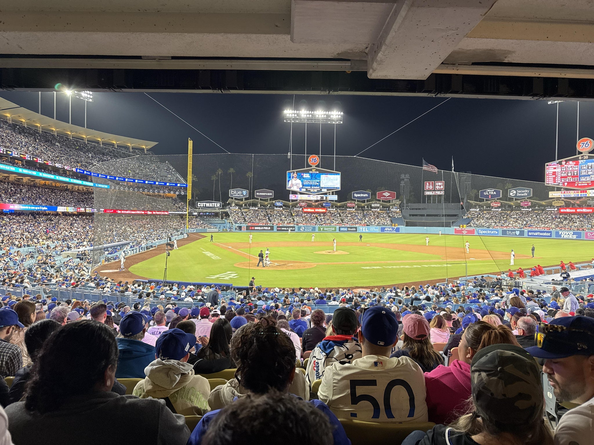 Real Fan View taken from Section 6 FD at UNIQLO Field at Dodger Stadium by Michael B
