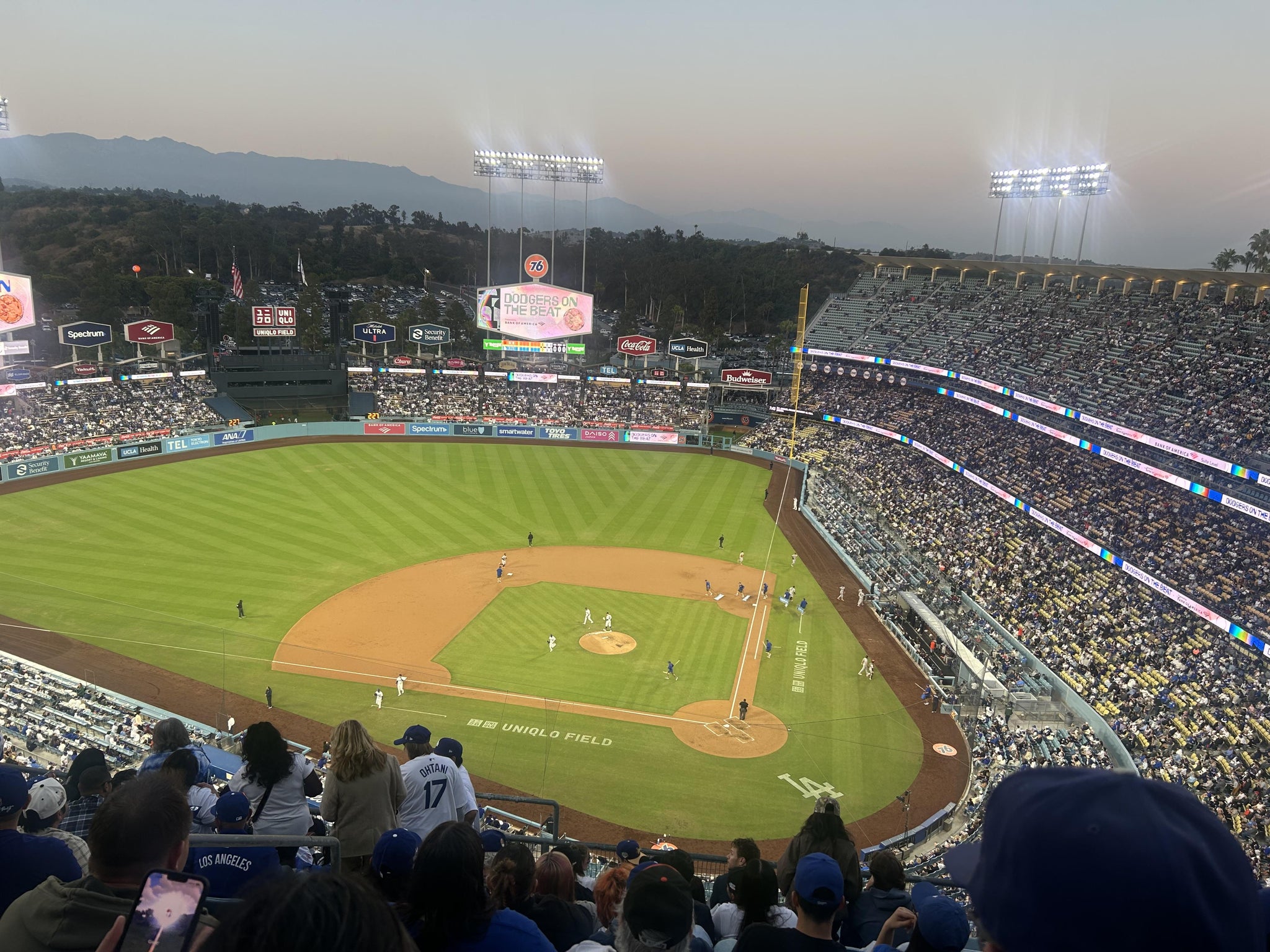 Real Fan View taken from Section 9 TD at UNIQLO Field at Dodger Stadium by Pearl G