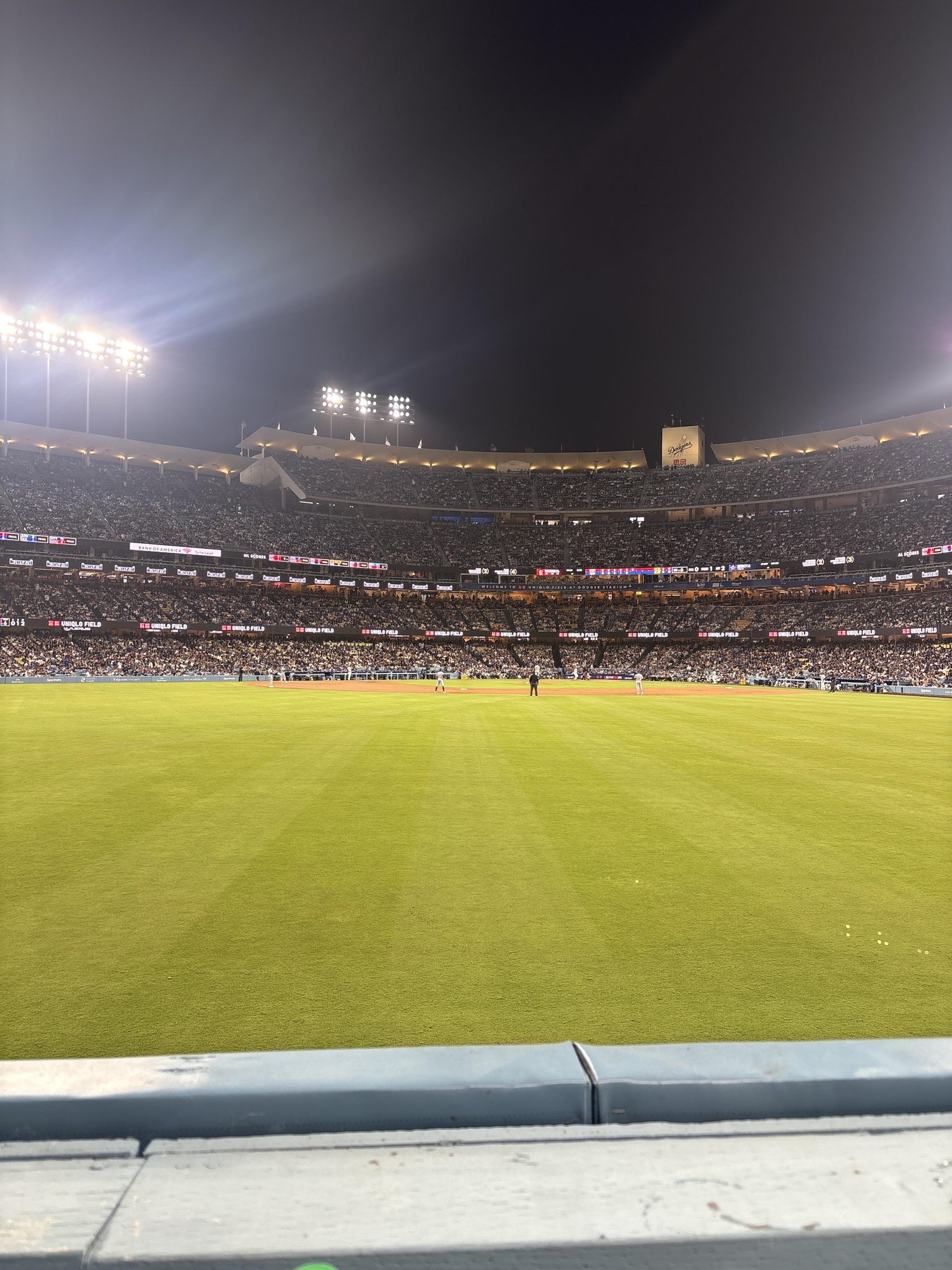 Real Fan View taken from Left Home RUN Seats D at UNIQLO Field at Dodger Stadium by Anonymous User