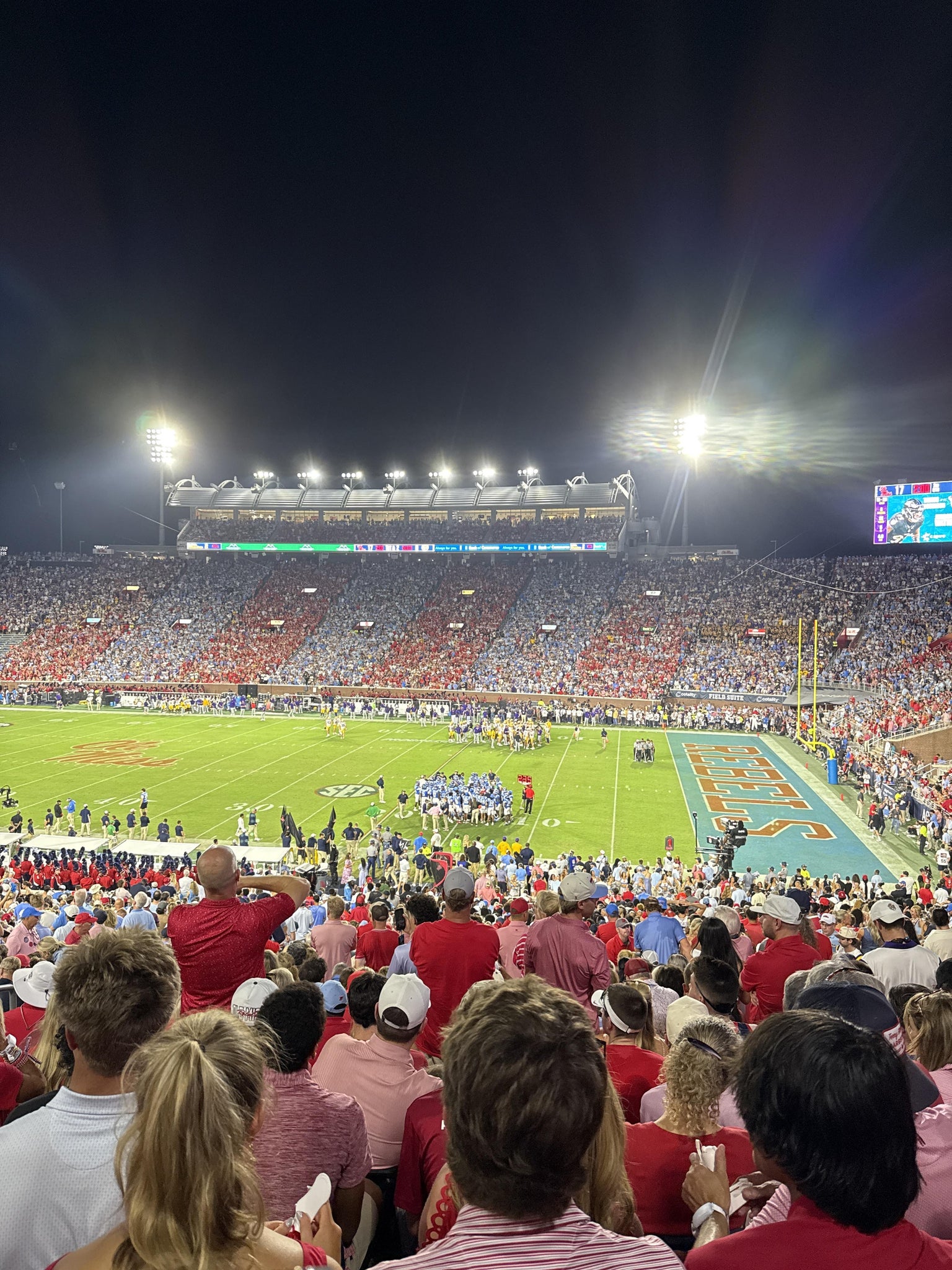 Real Fan View taken from Section B at Vaught Hemingway Stadium by Erika H