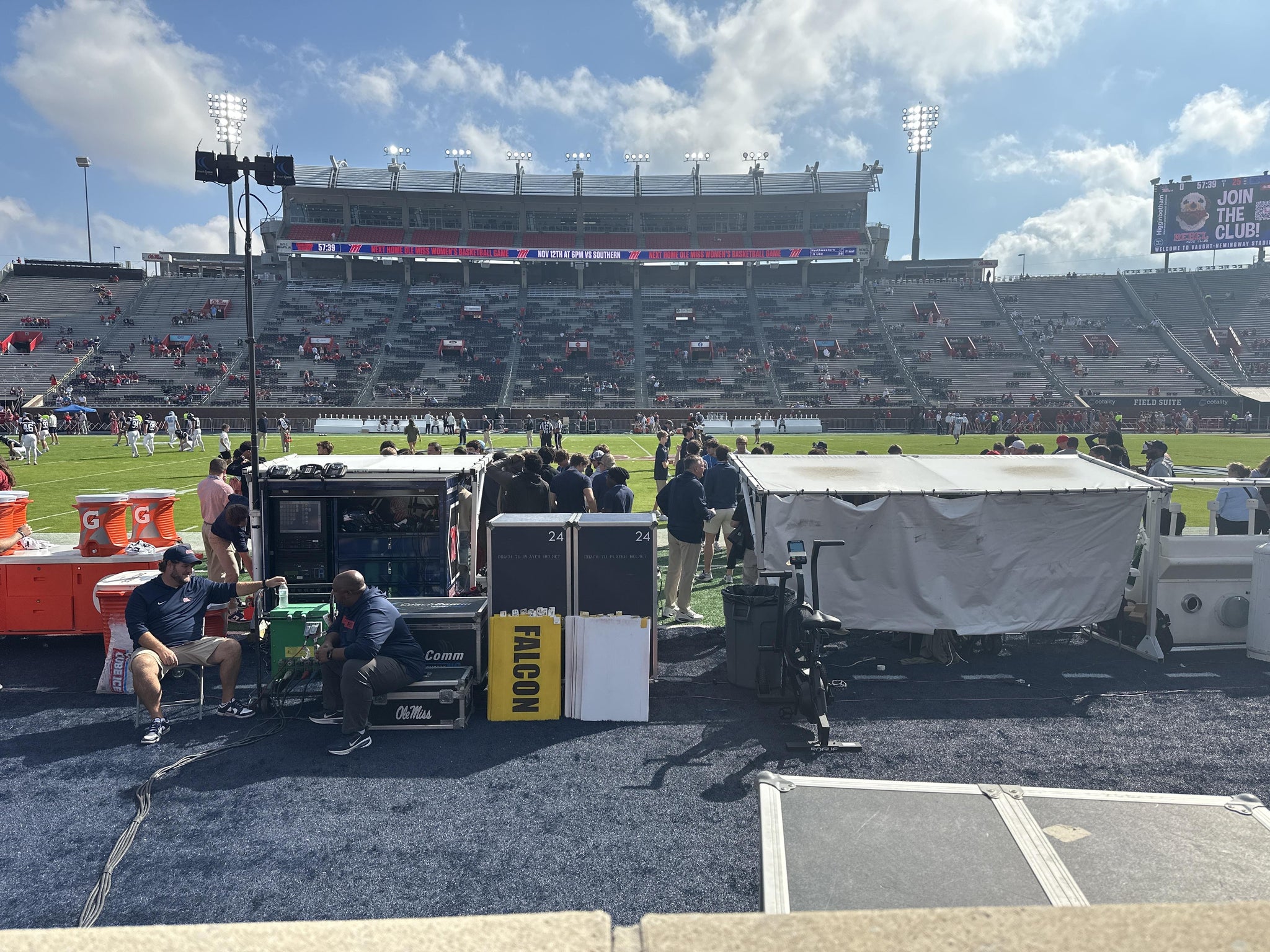 Real Fan View taken from Chairback E at Vaught Hemingway Stadium by Jaime D