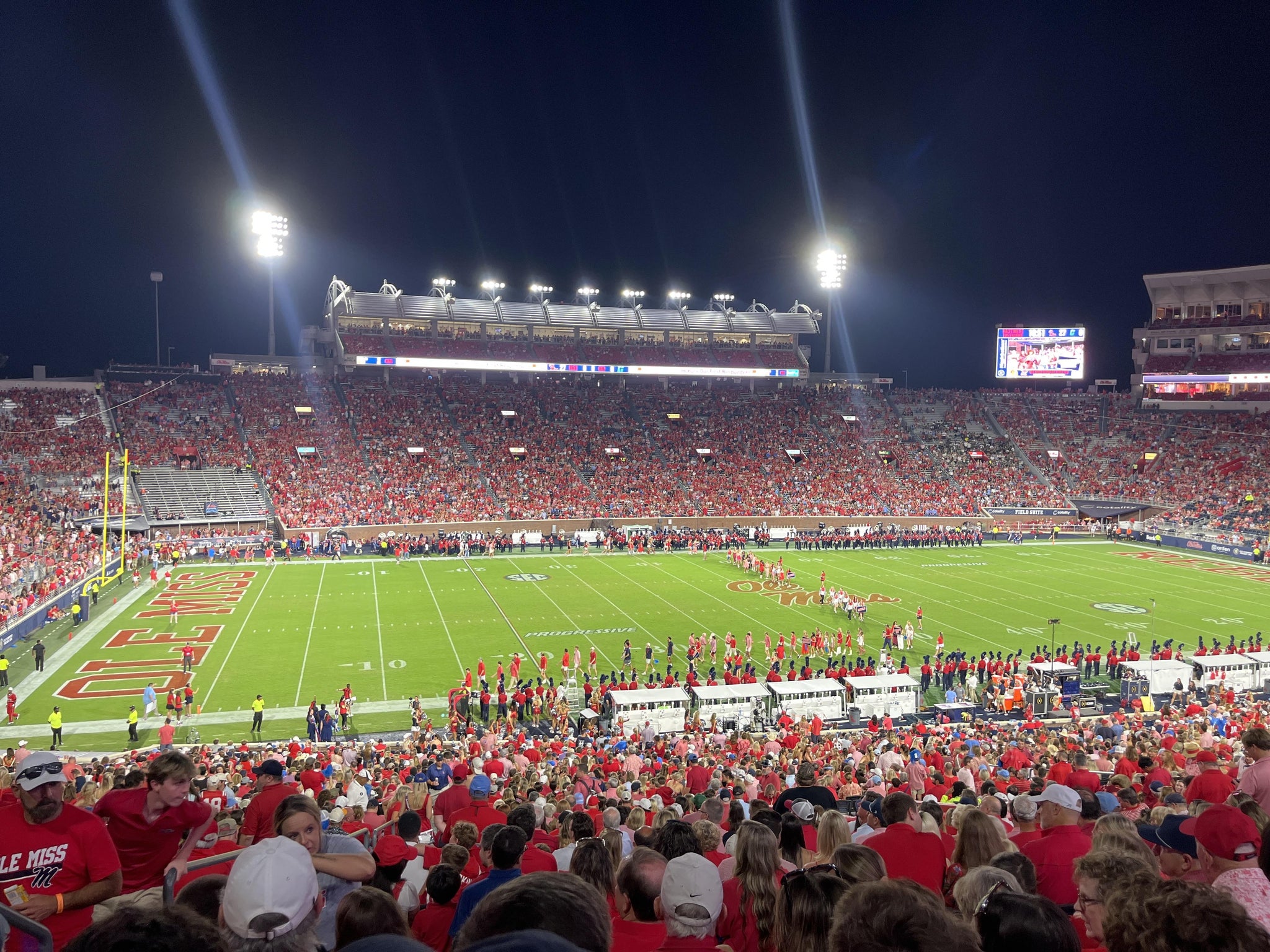 Real Fan View taken from Section G at Vaught Hemingway Stadium by Luis O