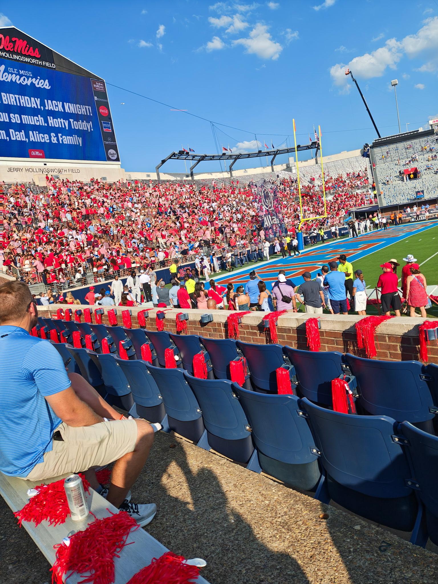 Real Fan View taken from Section H at Vaught Hemingway Stadium by Nakita J