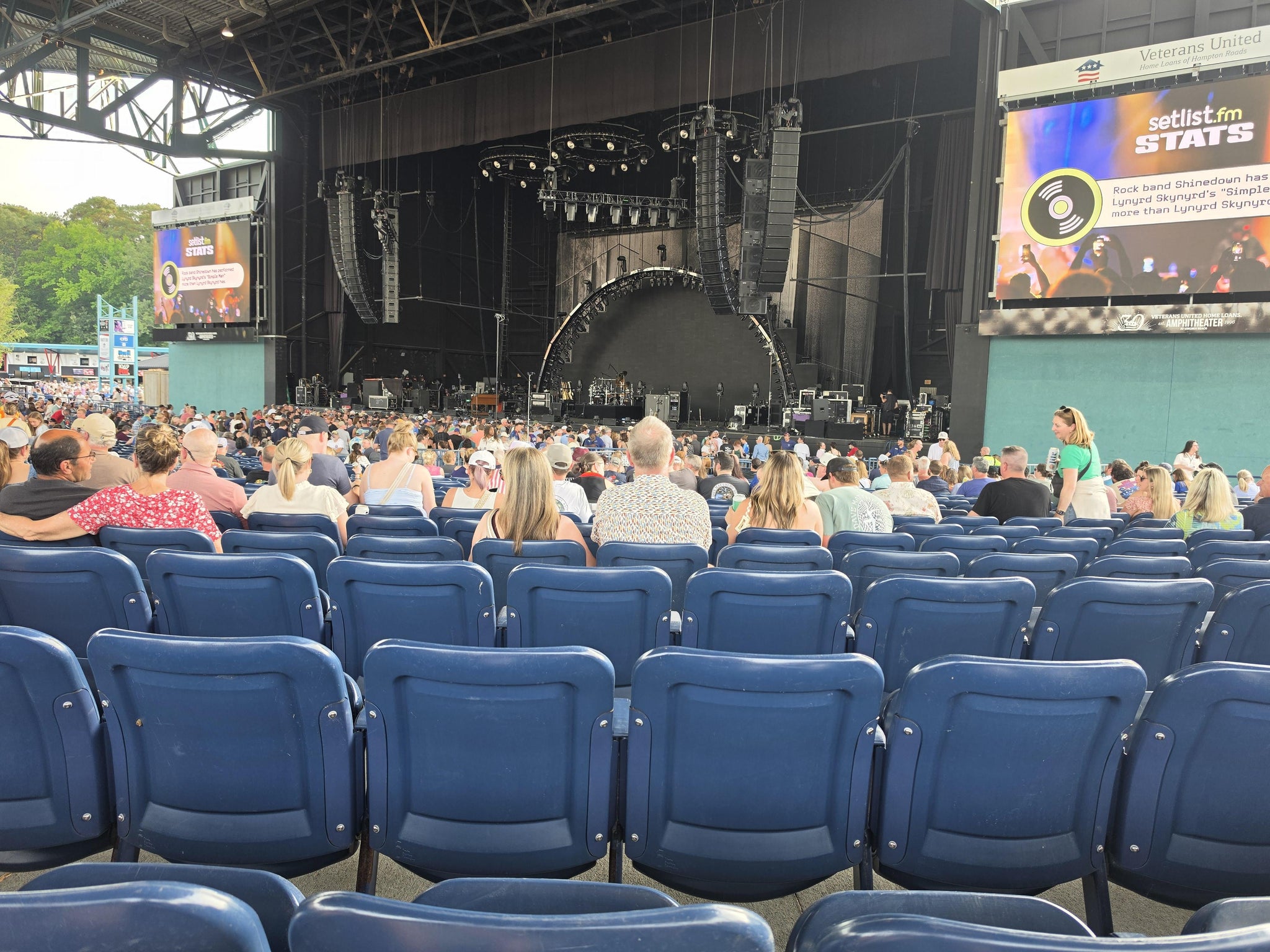 Real Fan View taken from Section 101 at Veterans United Home Loans Amphitheater at Virginia Beach by Richard M