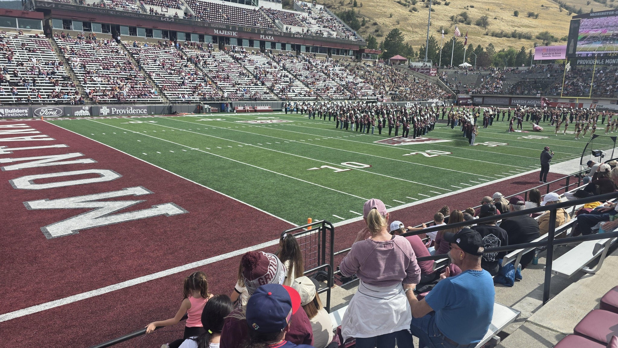 Real Fan View taken from Section 101 at Washington-Grizzly Stadium by Douglas W