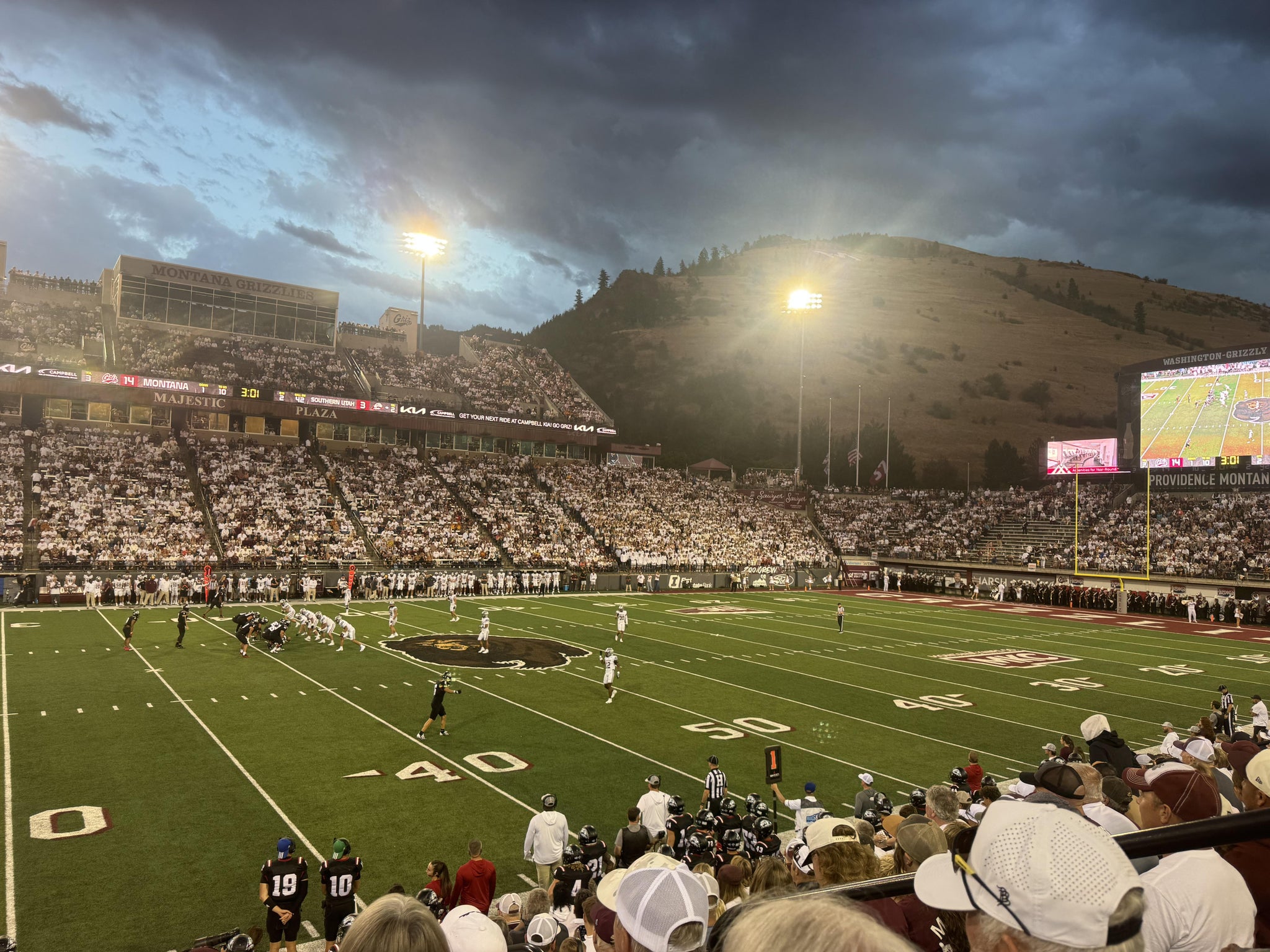 Real Fan View taken from Section 104 at Washington-Grizzly Stadium by Brandon S
