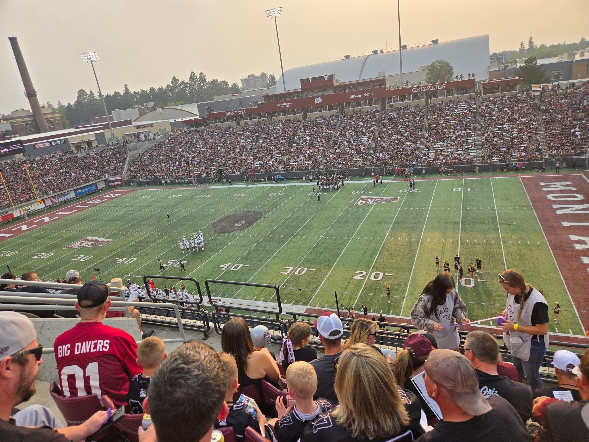 Real Fan View taken from Section 226 at Washington-Grizzly Stadium by Keegan W