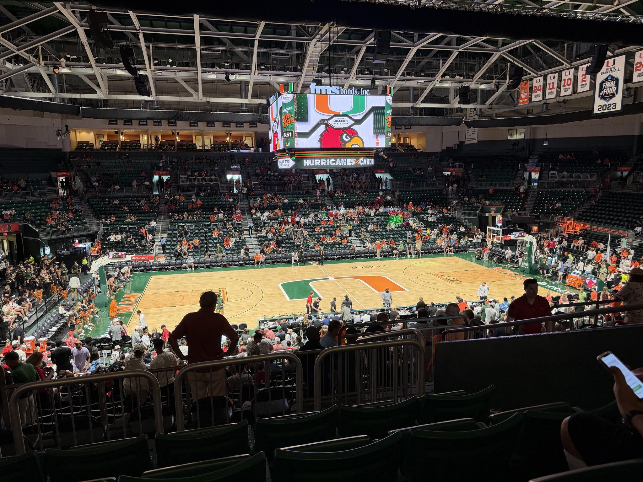 Real Fan View taken from Section 102 at Watsco Center by Laura B