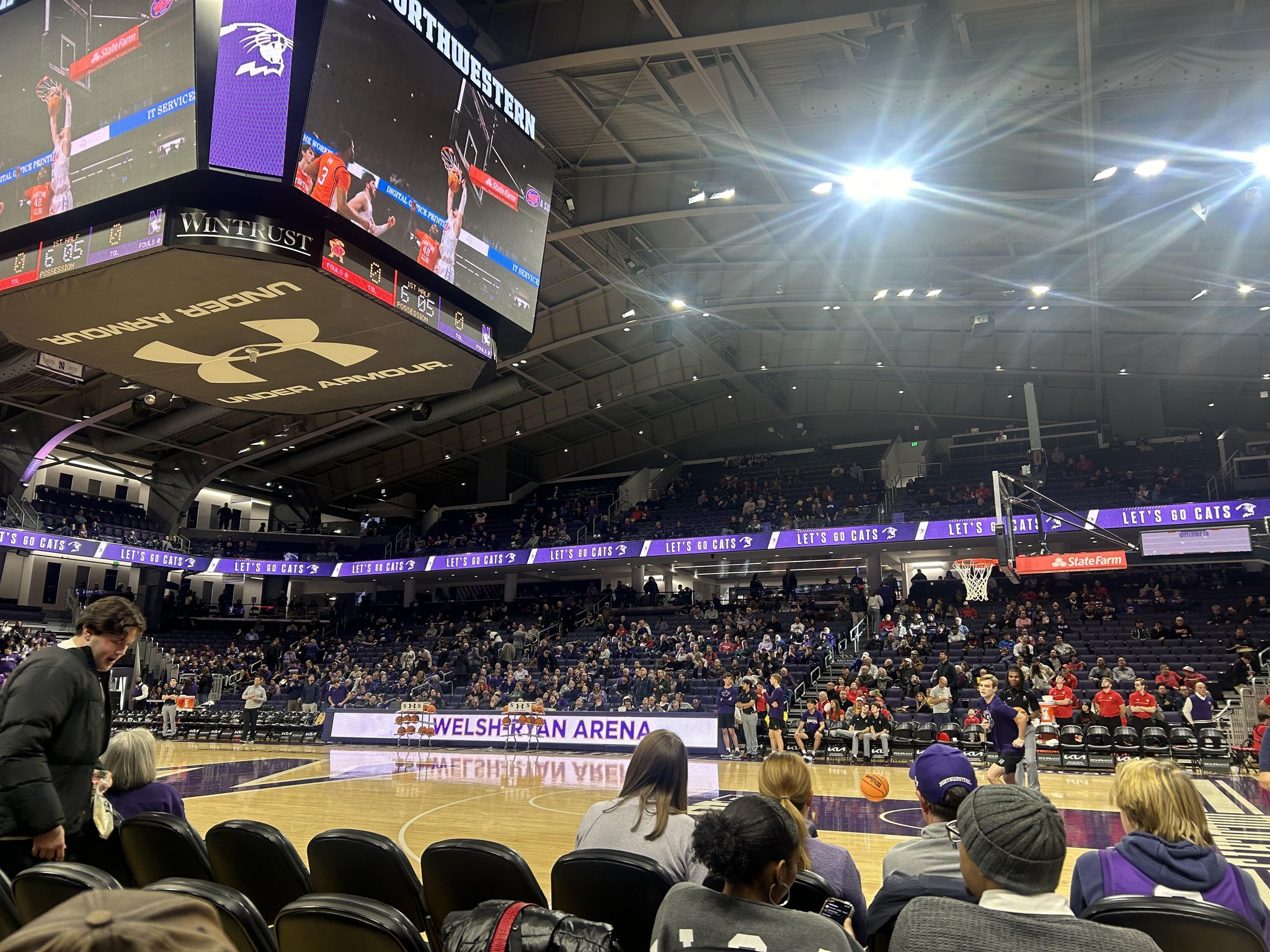 Real Fan View taken from Section 115 at Welsh-Ryan Arena by Lindsay B