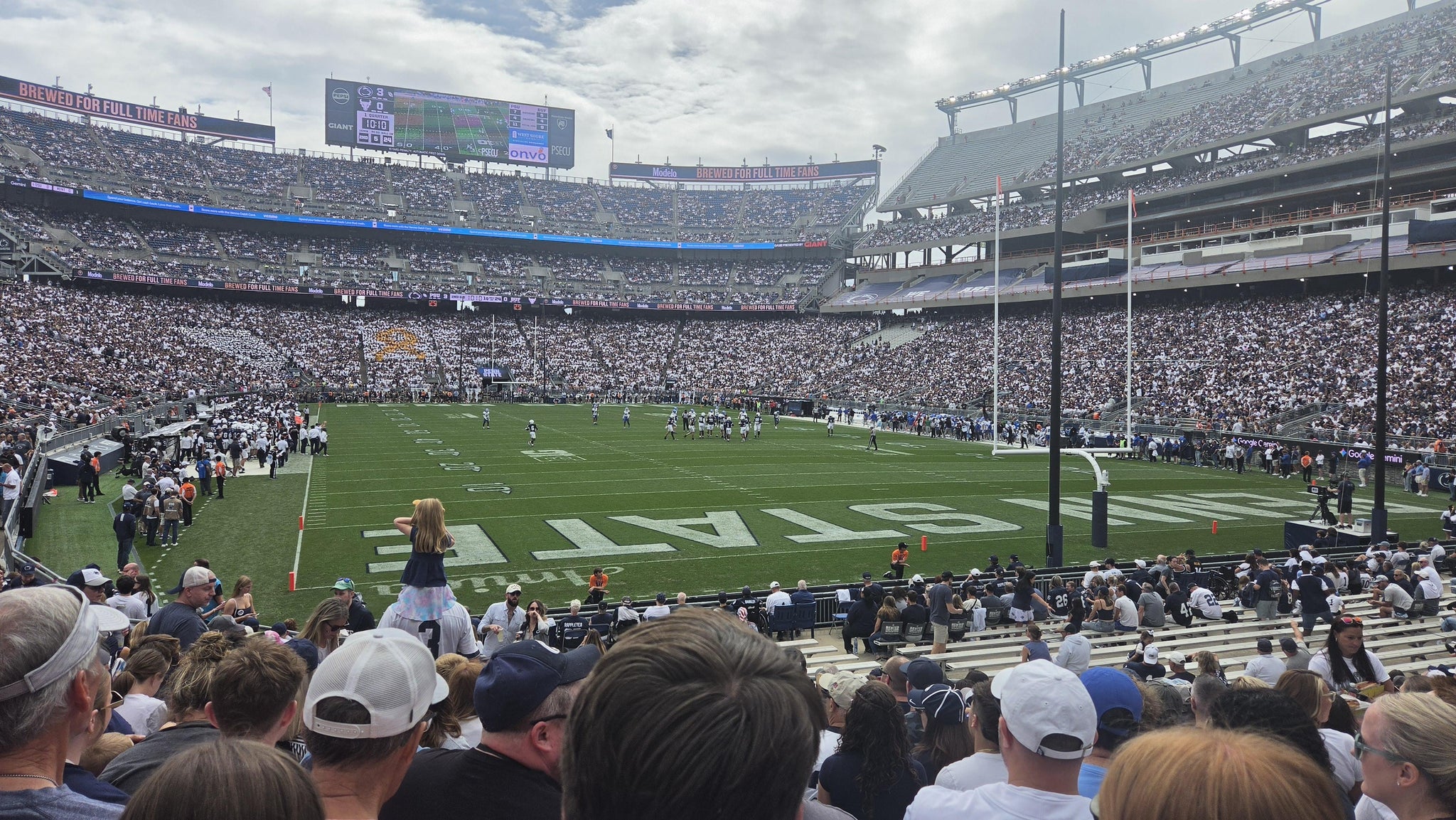 Real Fan View taken from North H at West Shore Home Field at Beaver Stadium by Steven S