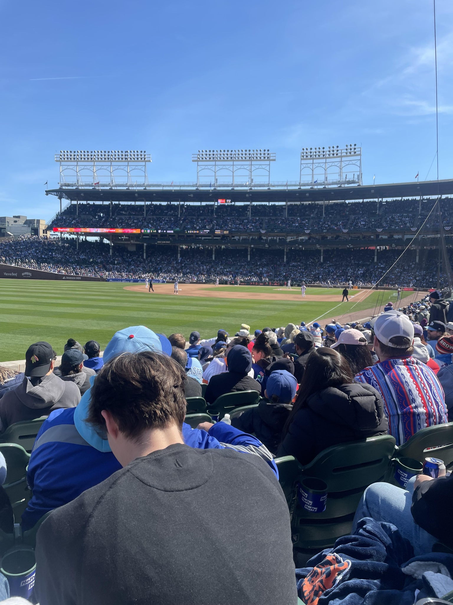Real Fan View taken from Section 102 at Wrigley Field by Angelina J