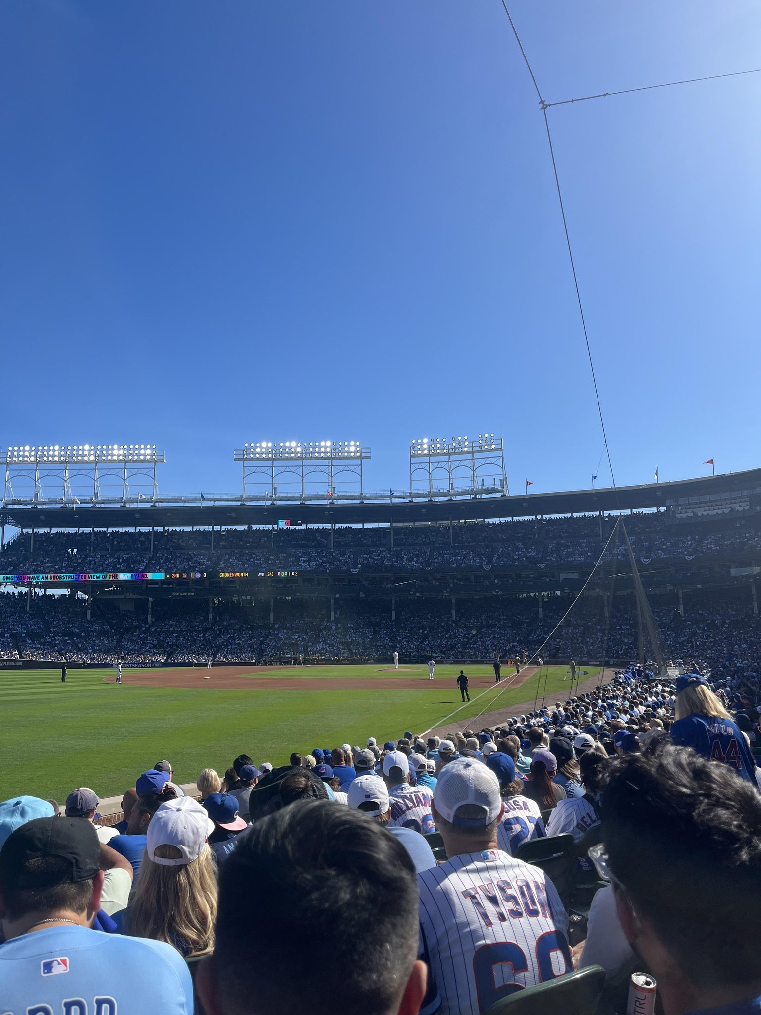 Real Fan View taken from Section 102 at Wrigley Field by Charlie G