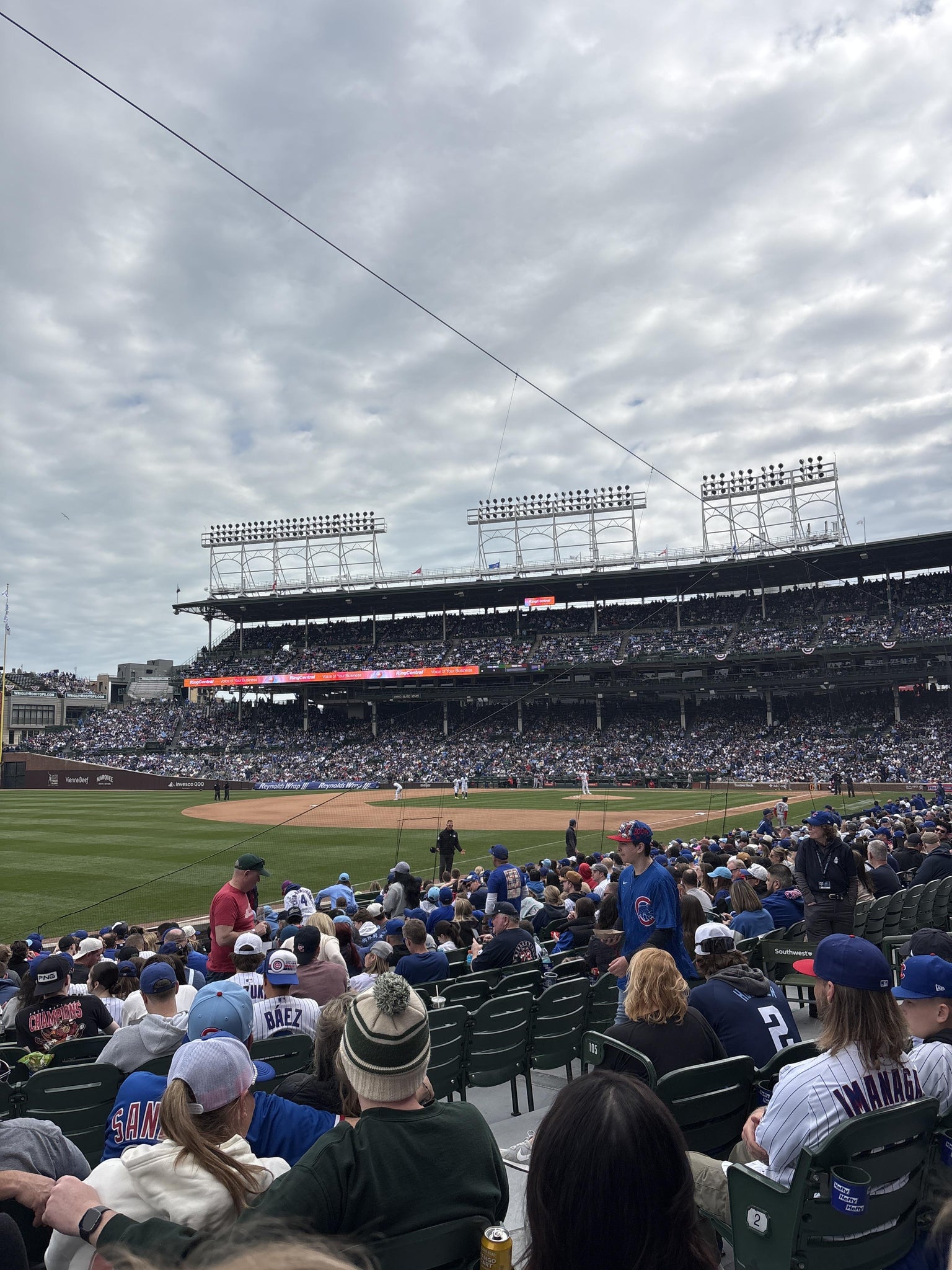 Real Fan View taken from Section 104 at Wrigley Field by Danielle K