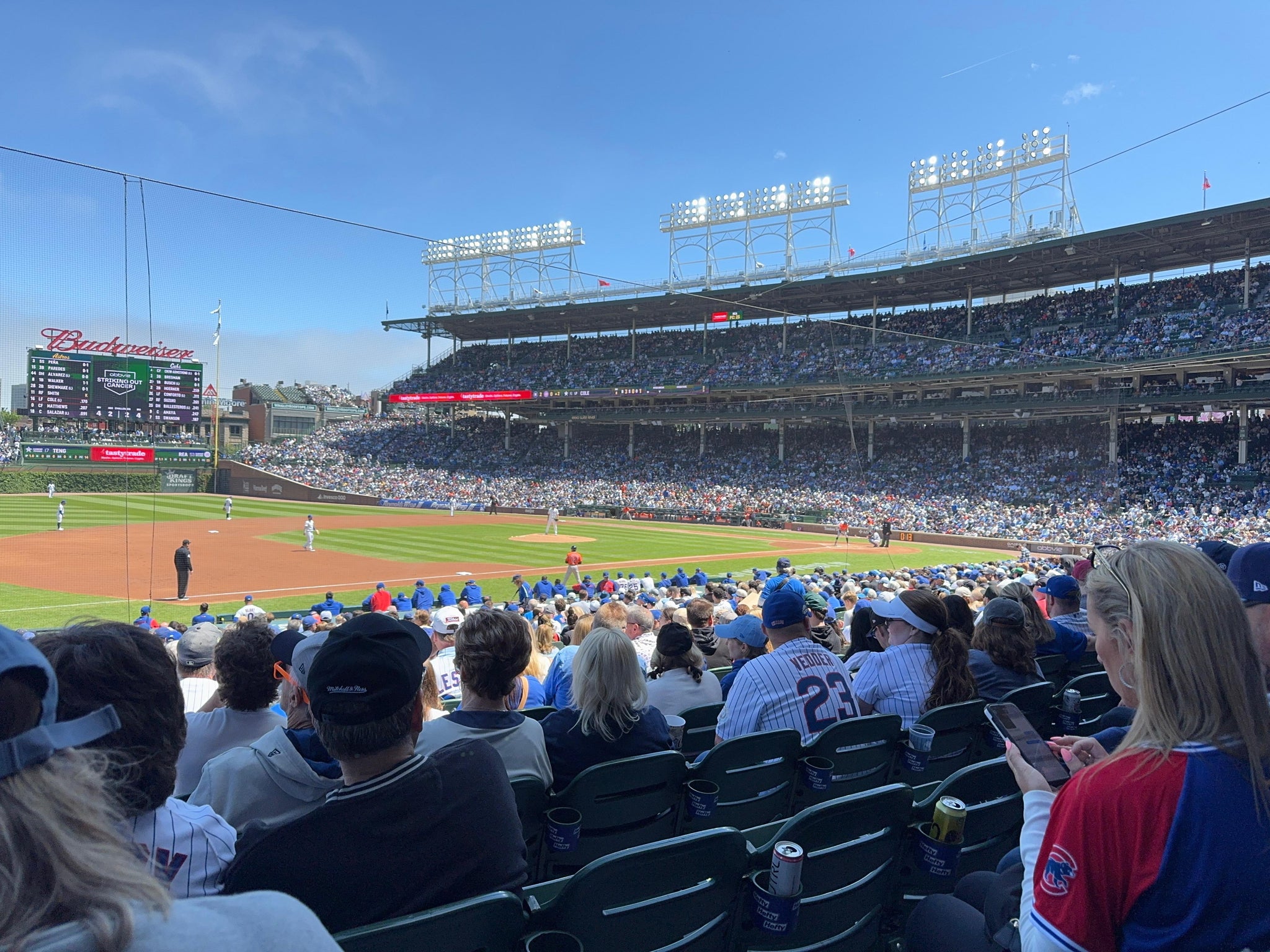 Real Fan View taken from Section 109 at Wrigley Field by Scott D