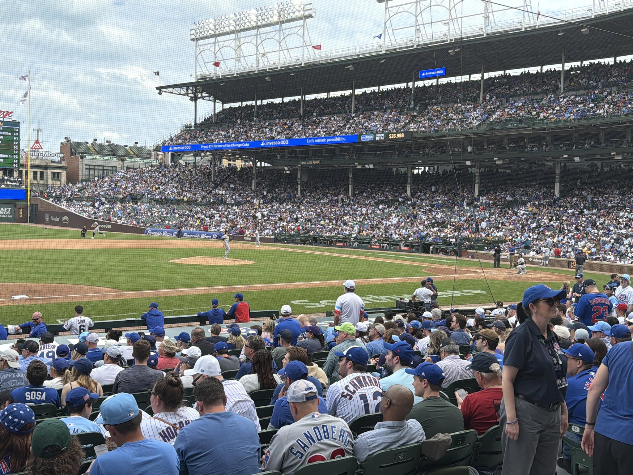 Real Fan View taken from Section 110 at Wrigley Field by Dave C