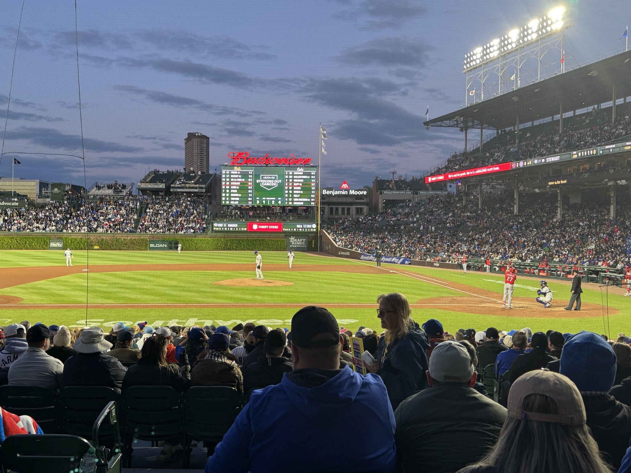 Real Fan View taken from Section 113 at Wrigley Field by Lee R
