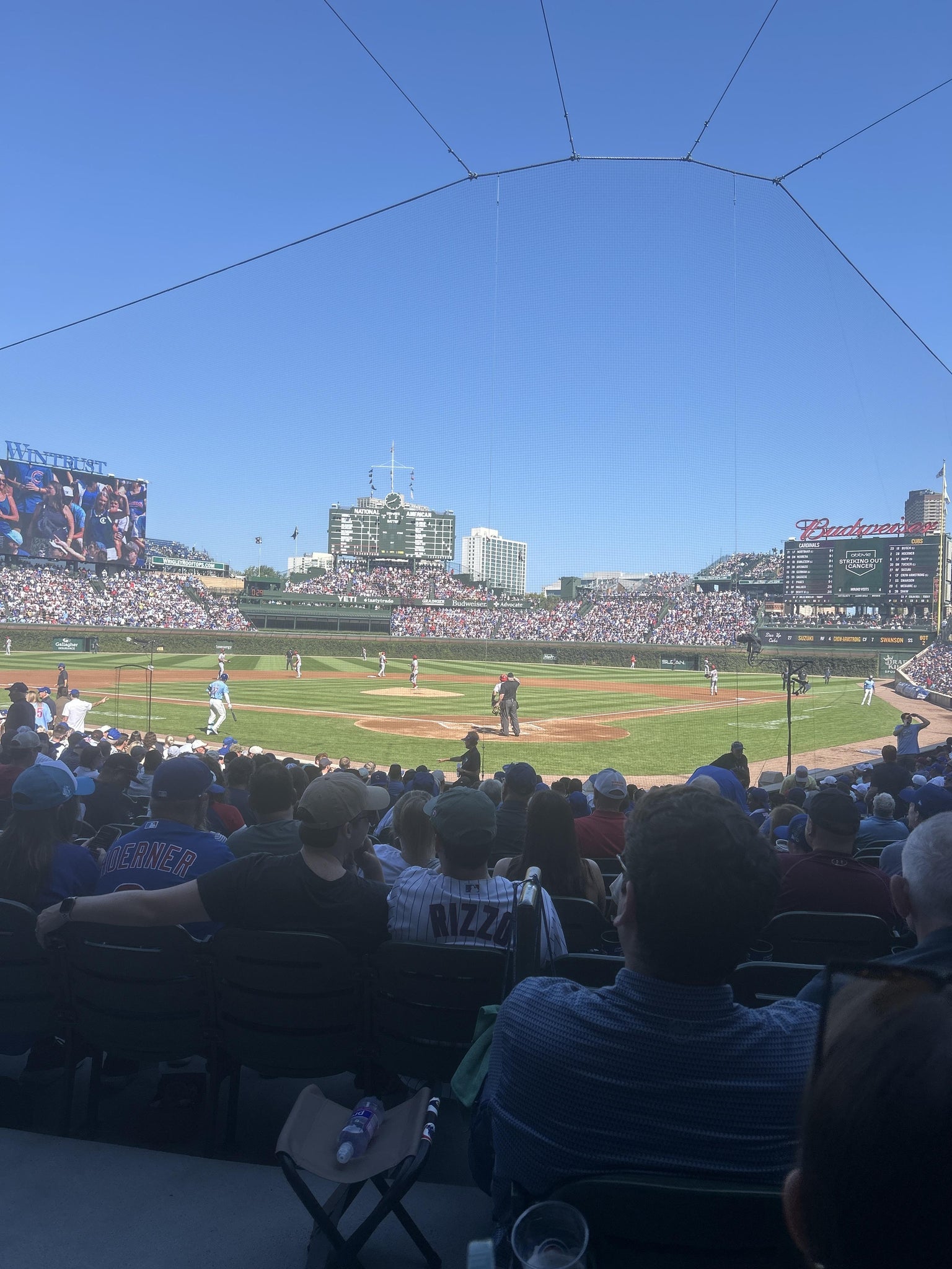 Real Fan View taken from Section 117 at Wrigley Field by Vanessa B