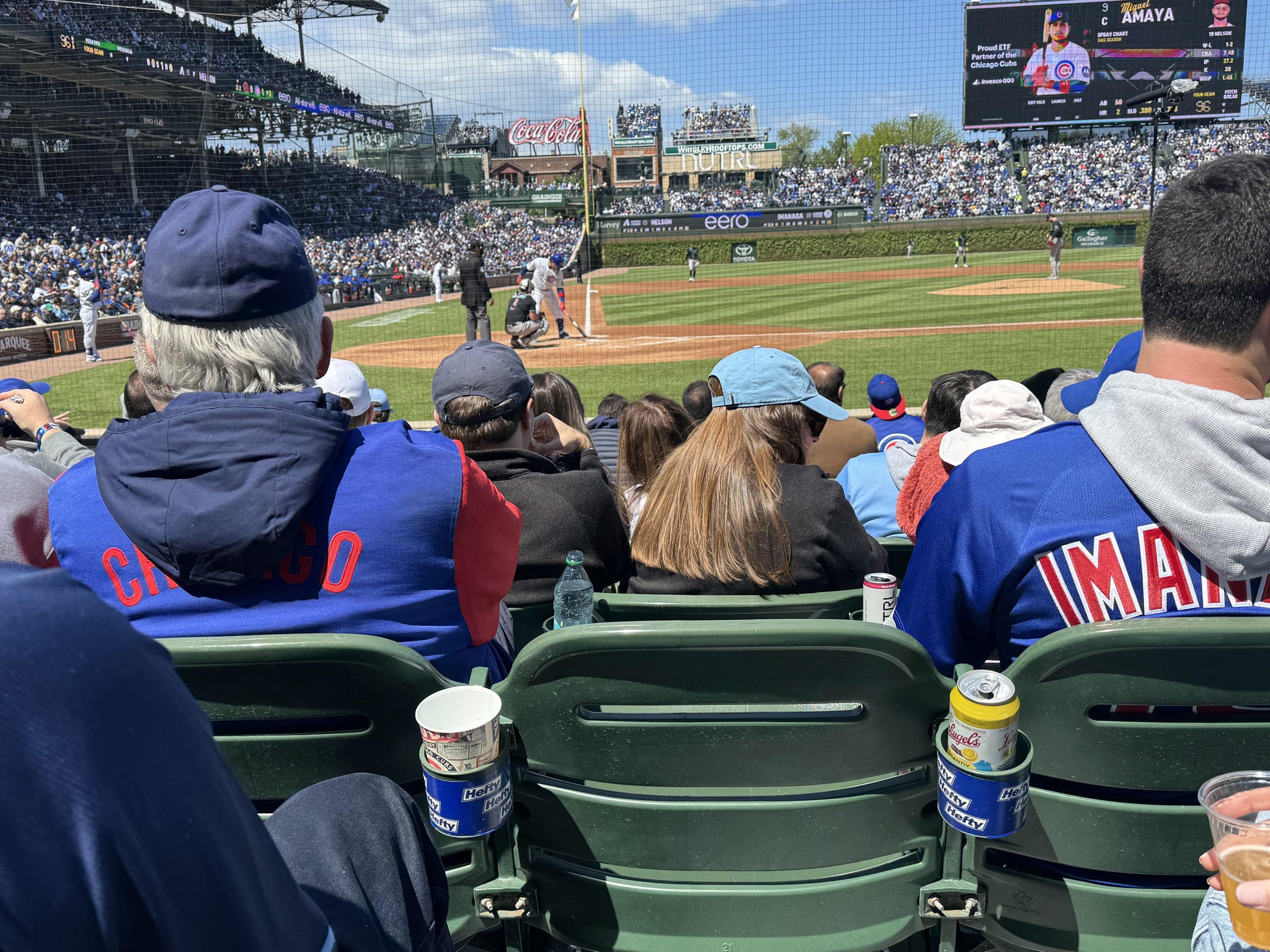 Real Fan View taken from Section 121 at Wrigley Field by Roger P