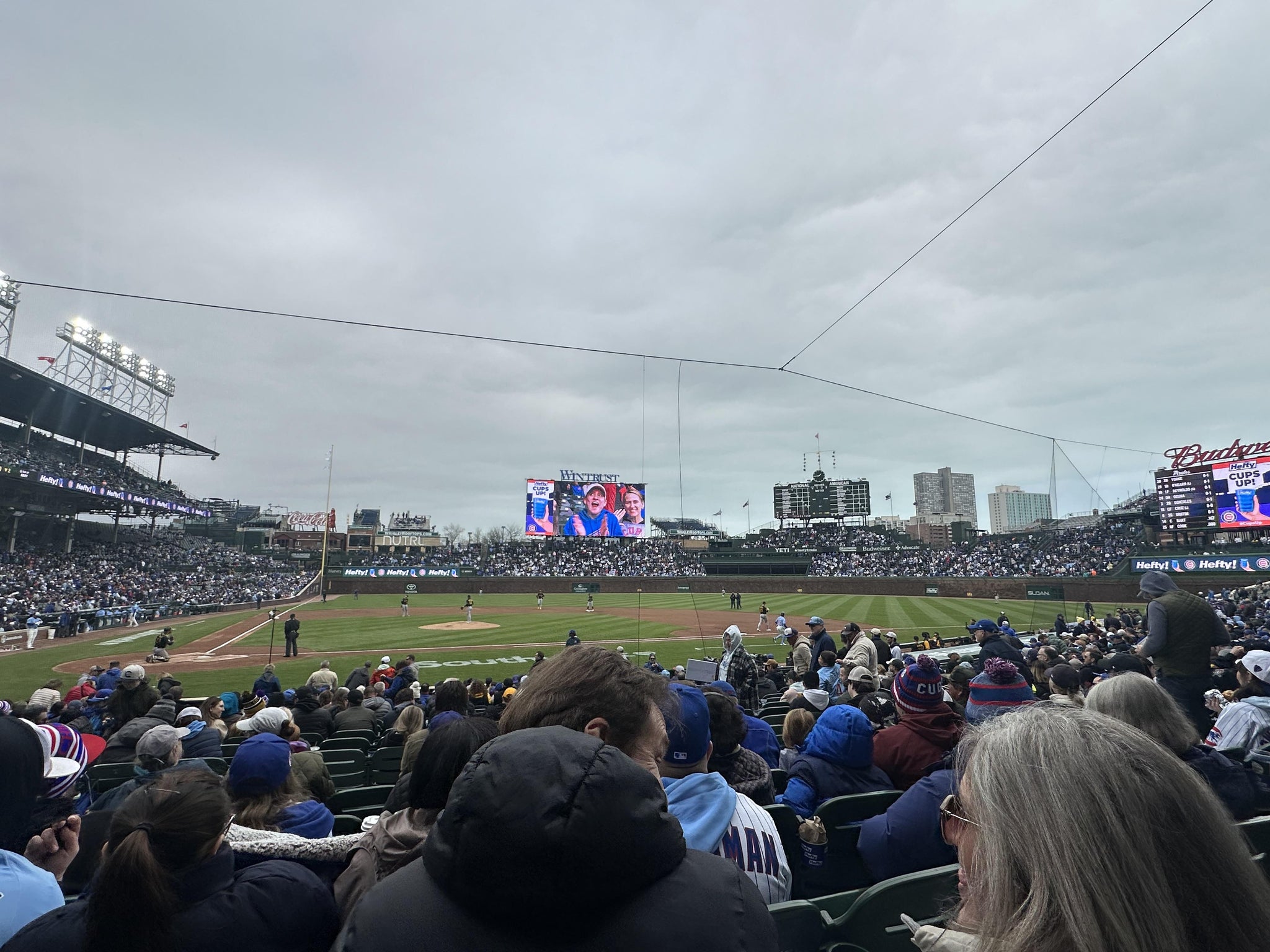 Real Fan View taken from Section 122 at Wrigley Field by Britany M