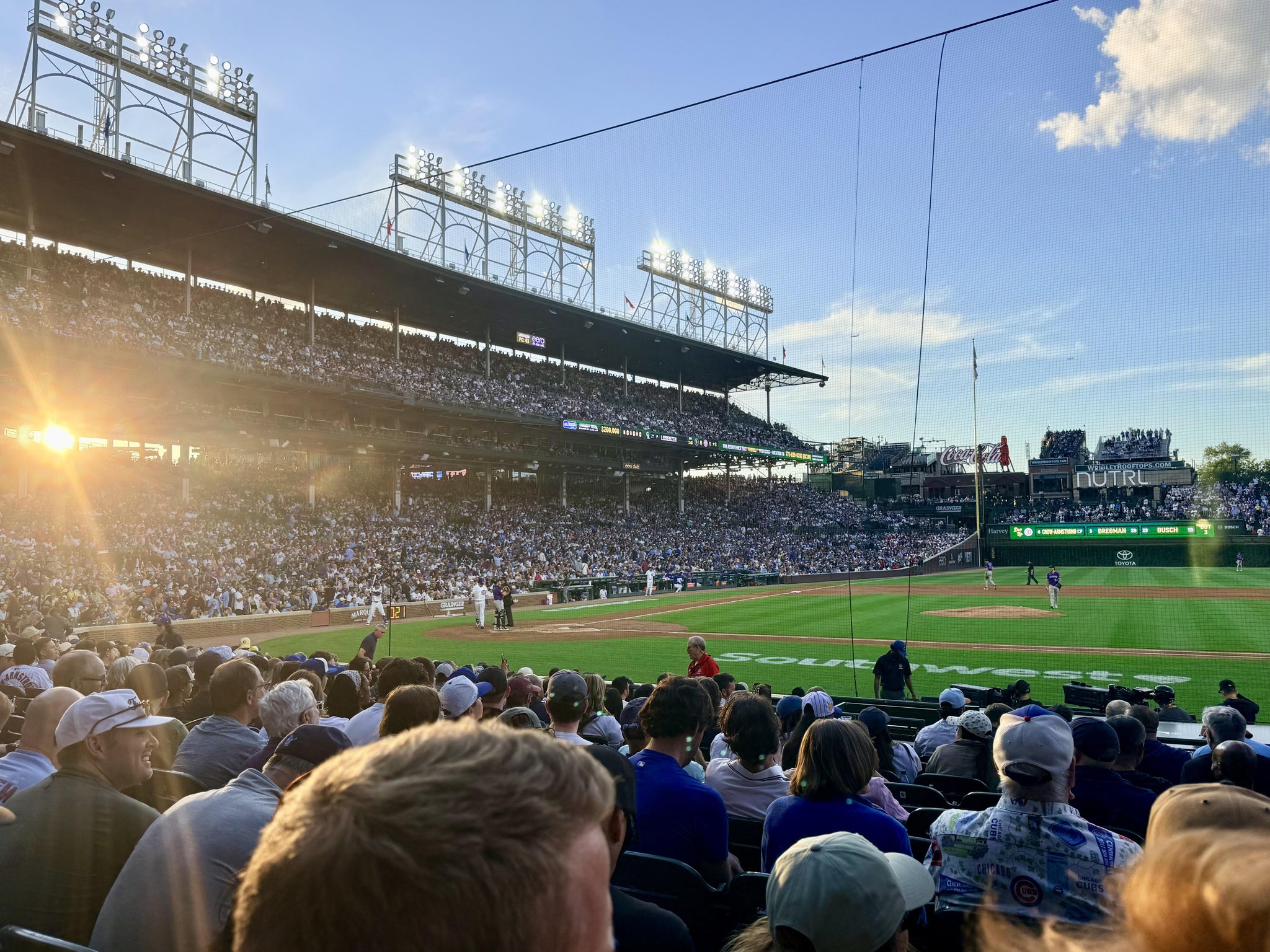 Real Fan View taken from Section 123 at Wrigley Field by Glenn H