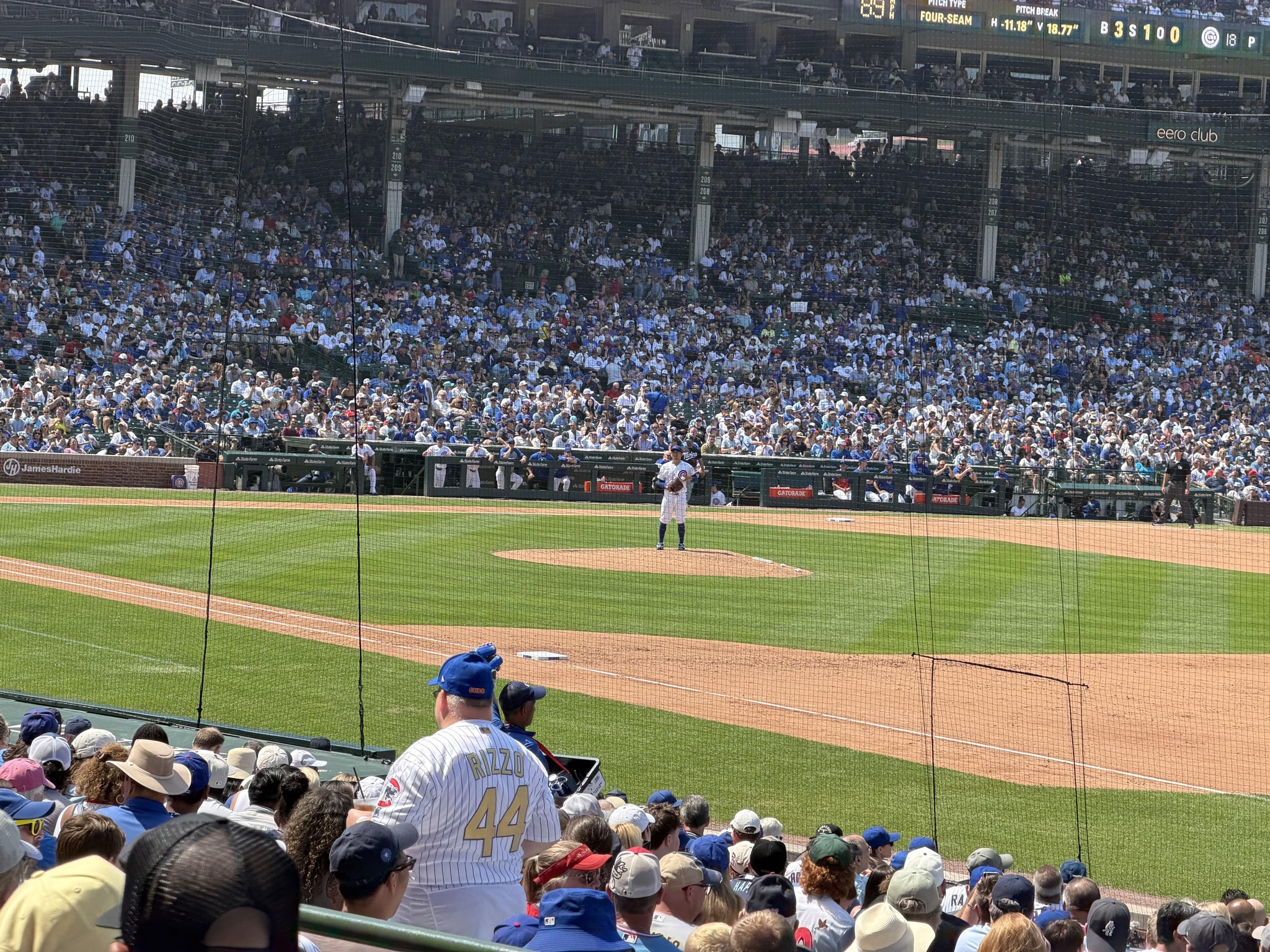 Real Fan View taken from Section 129 at Wrigley Field by Joseph C