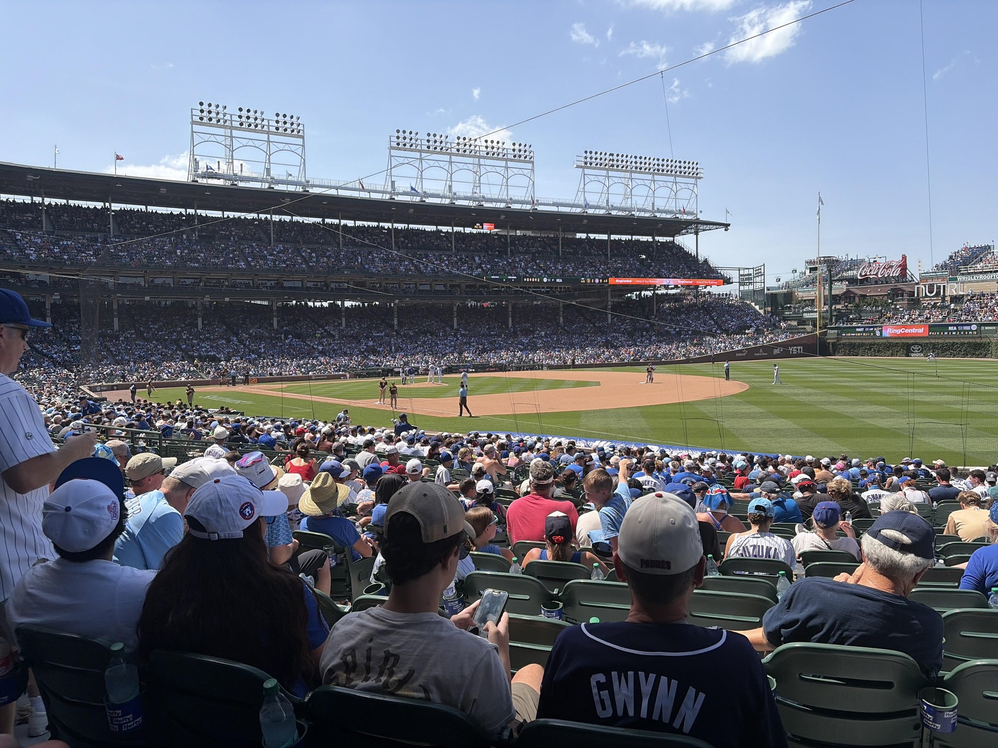Real Fan View taken from Section 130 at Wrigley Field by Chelsea S