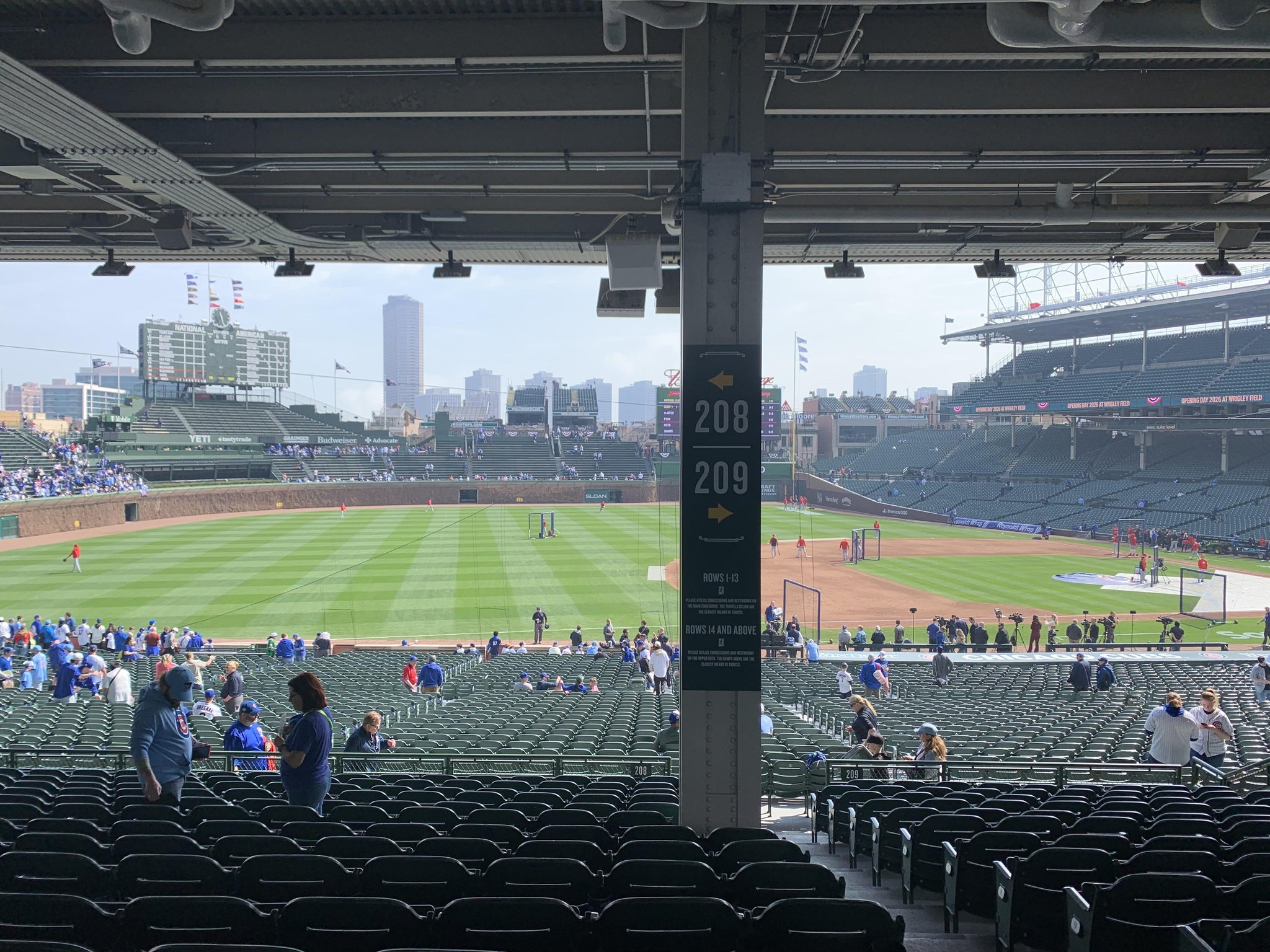 Real Fan View taken from Section 208 at Wrigley Field by Tez C