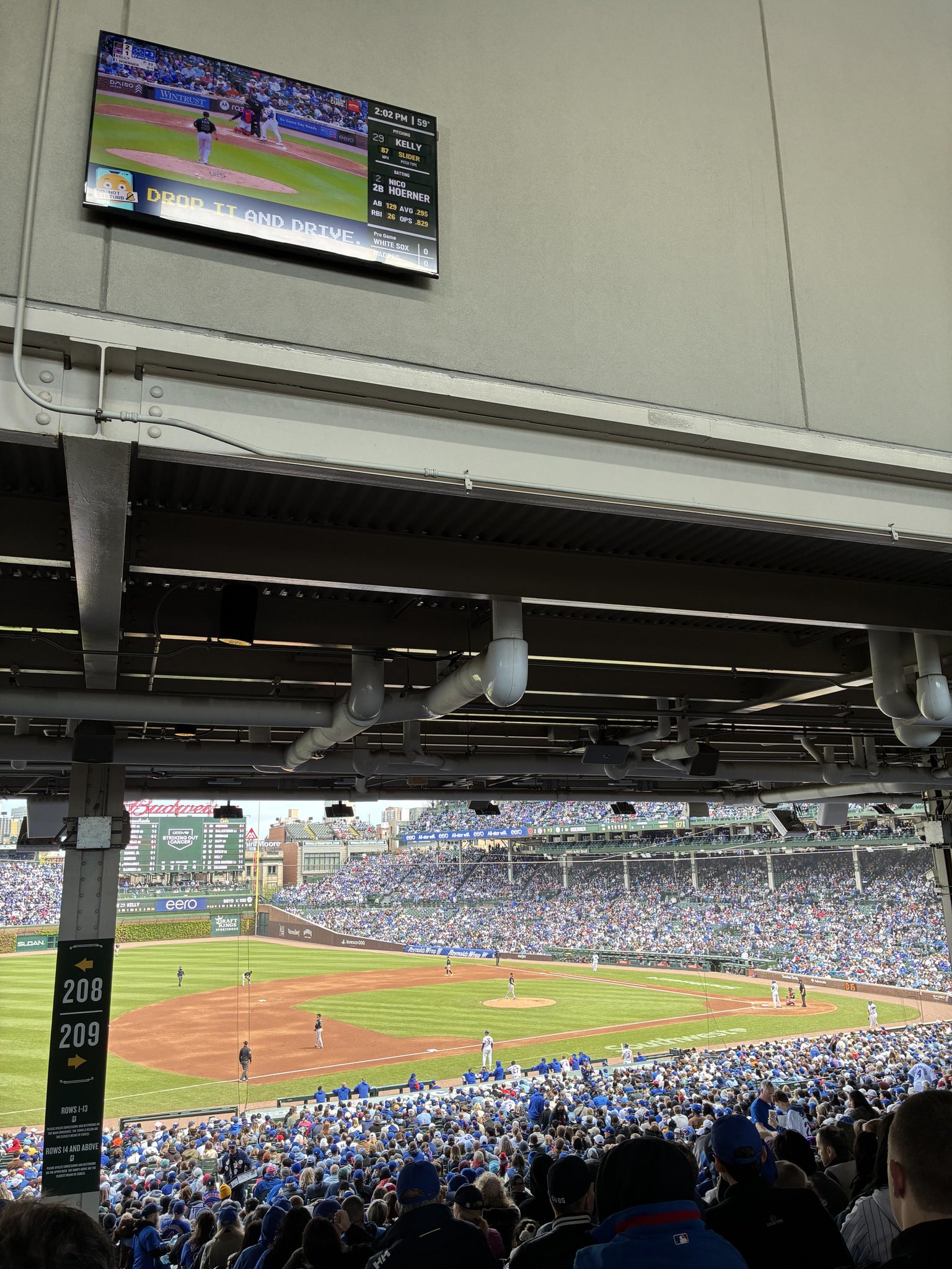 Real Fan View taken from Section 208 at Wrigley Field by Cyril H