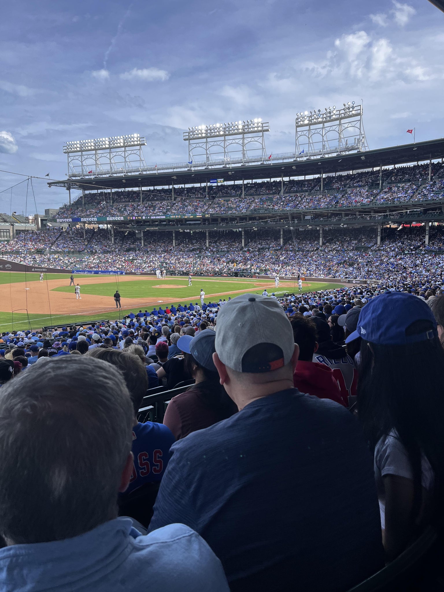Real Fan View taken from Section 208 at Wrigley Field by Trey H