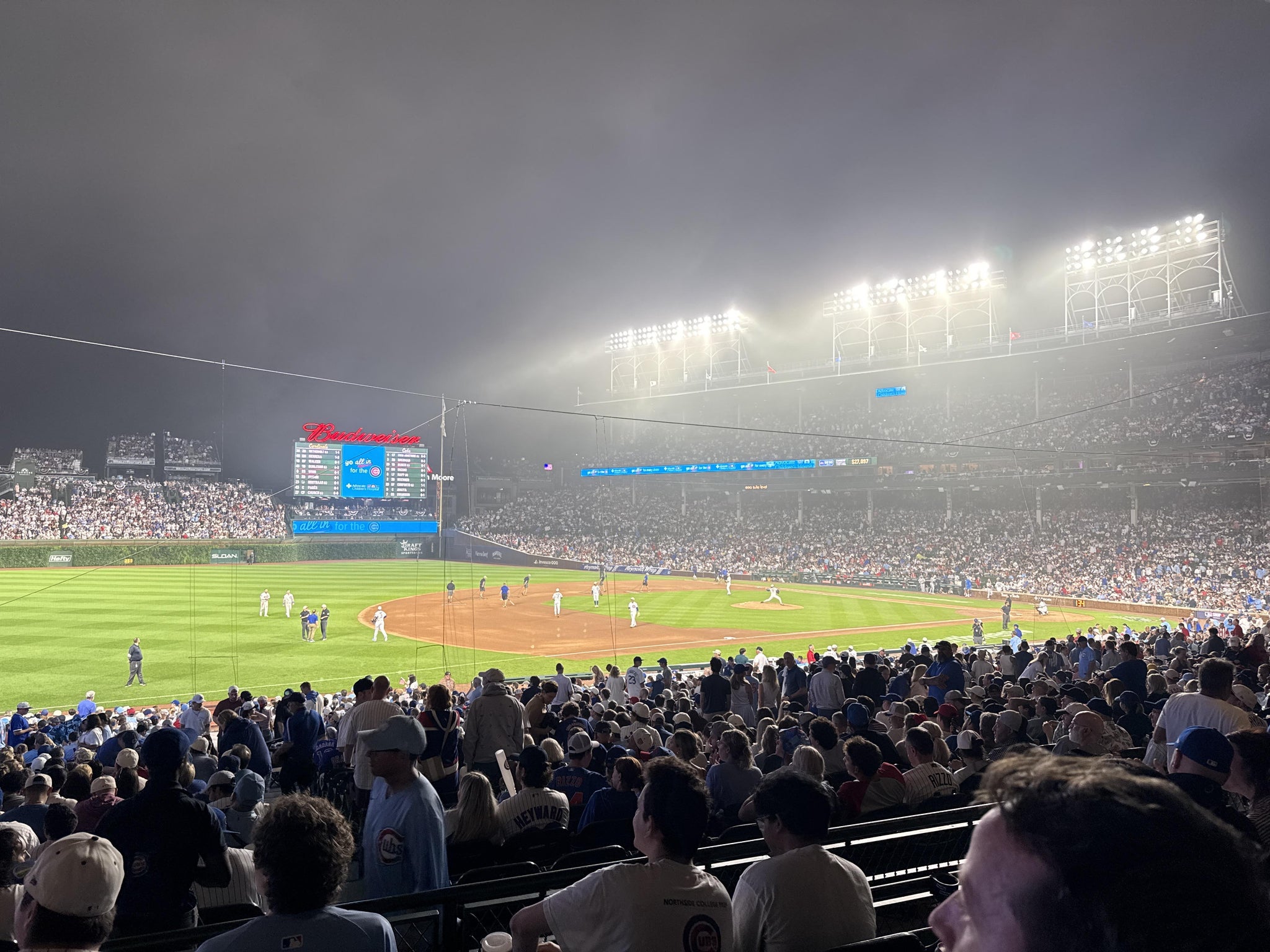 Real Fan View taken from Section 208 at Wrigley Field by Tom W