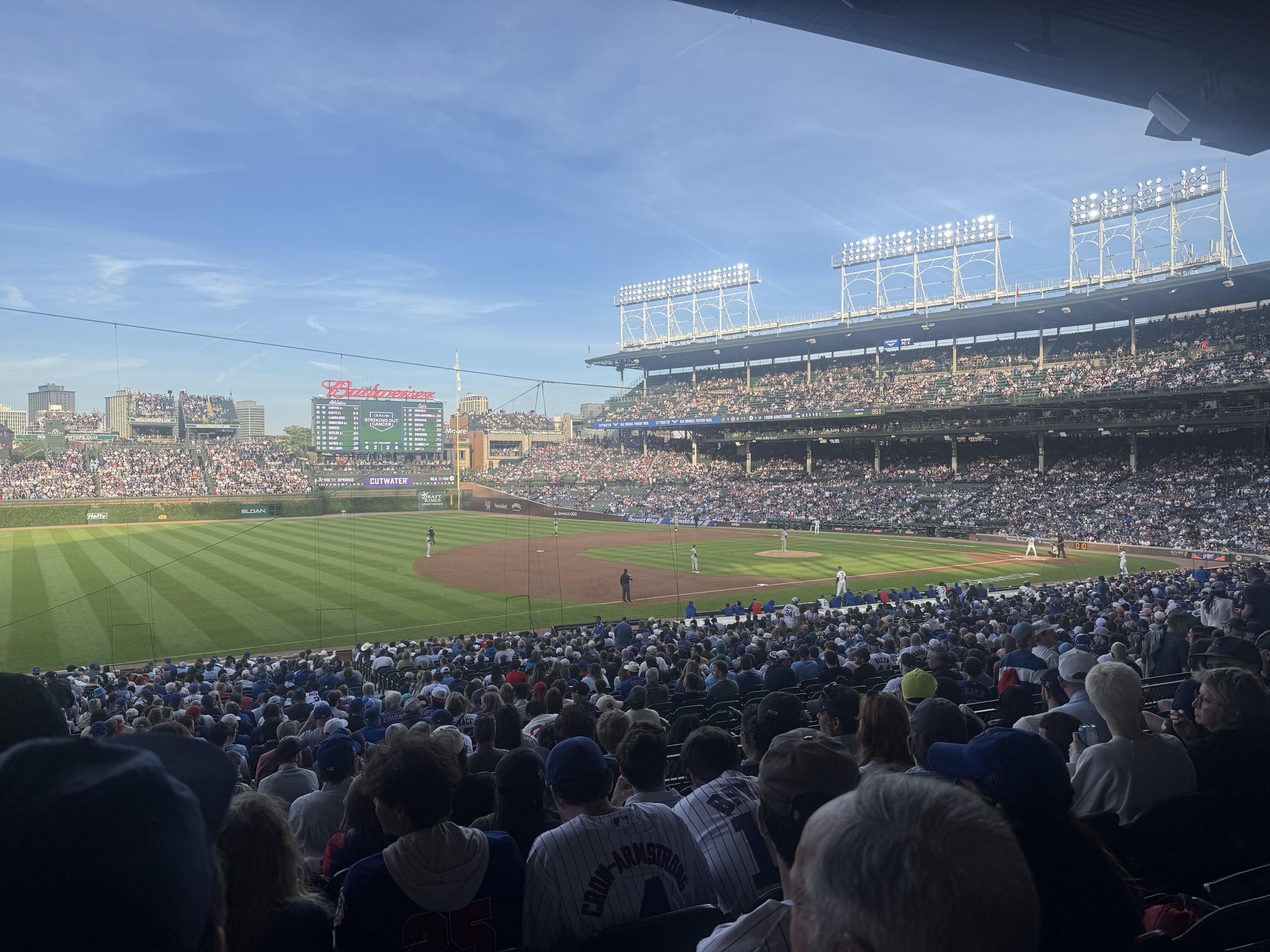 Real Fan View taken from Section 208 at Wrigley Field by Nick F