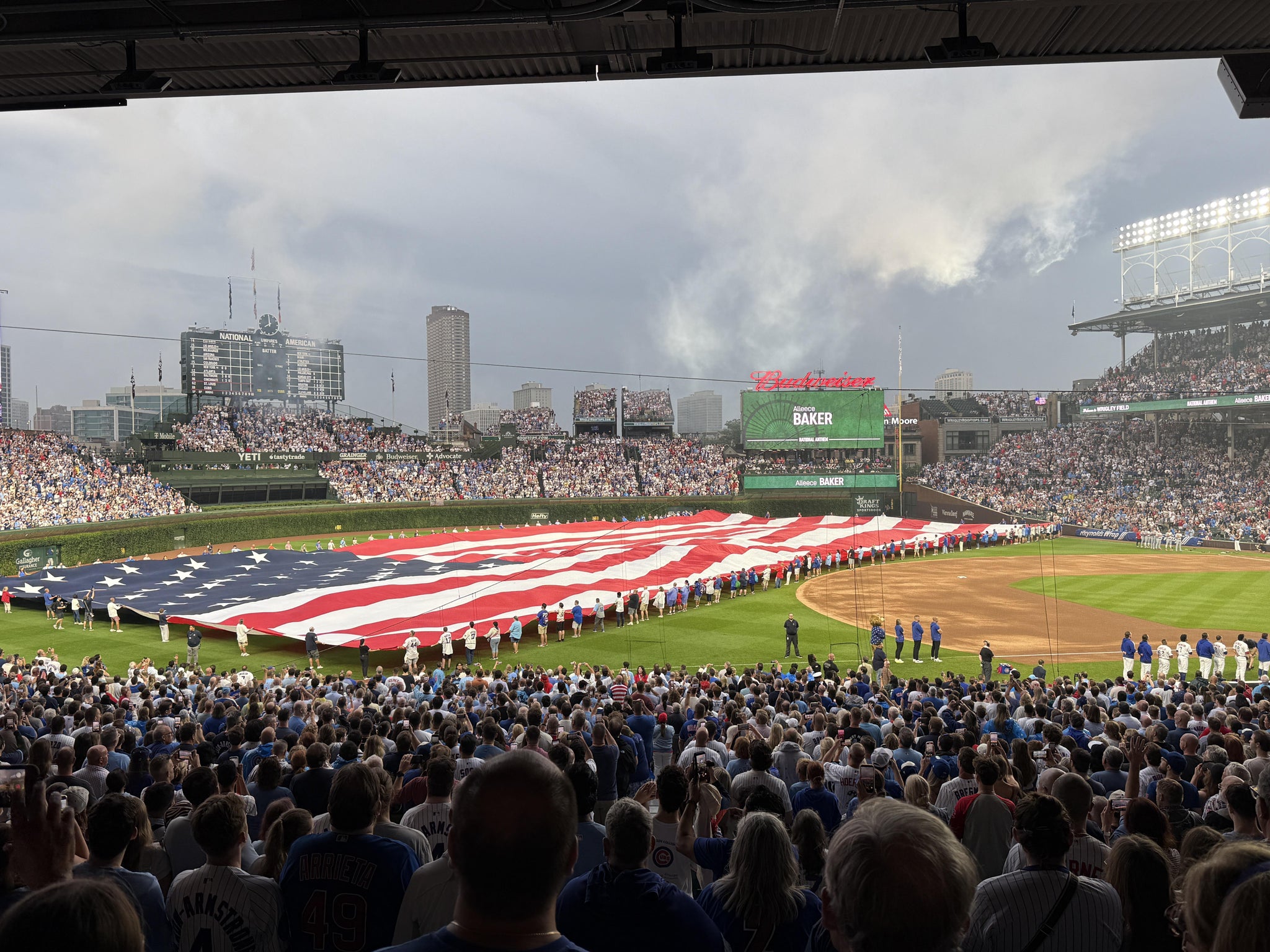 Real Fan View taken from Section 208 at Wrigley Field by Kevin H