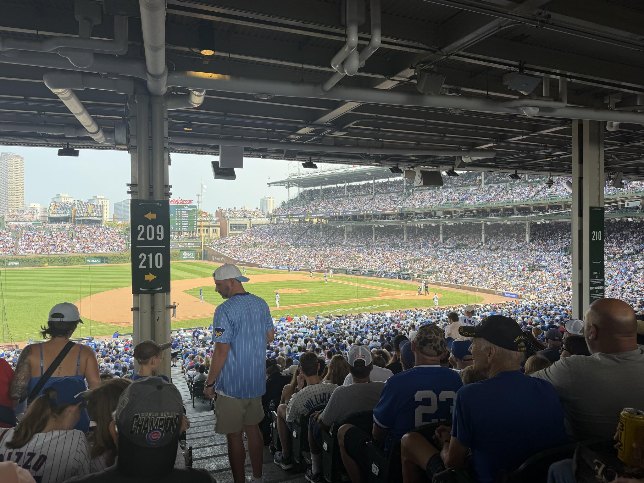 Real Fan View taken from Section 209 at Wrigley Field by Monica M