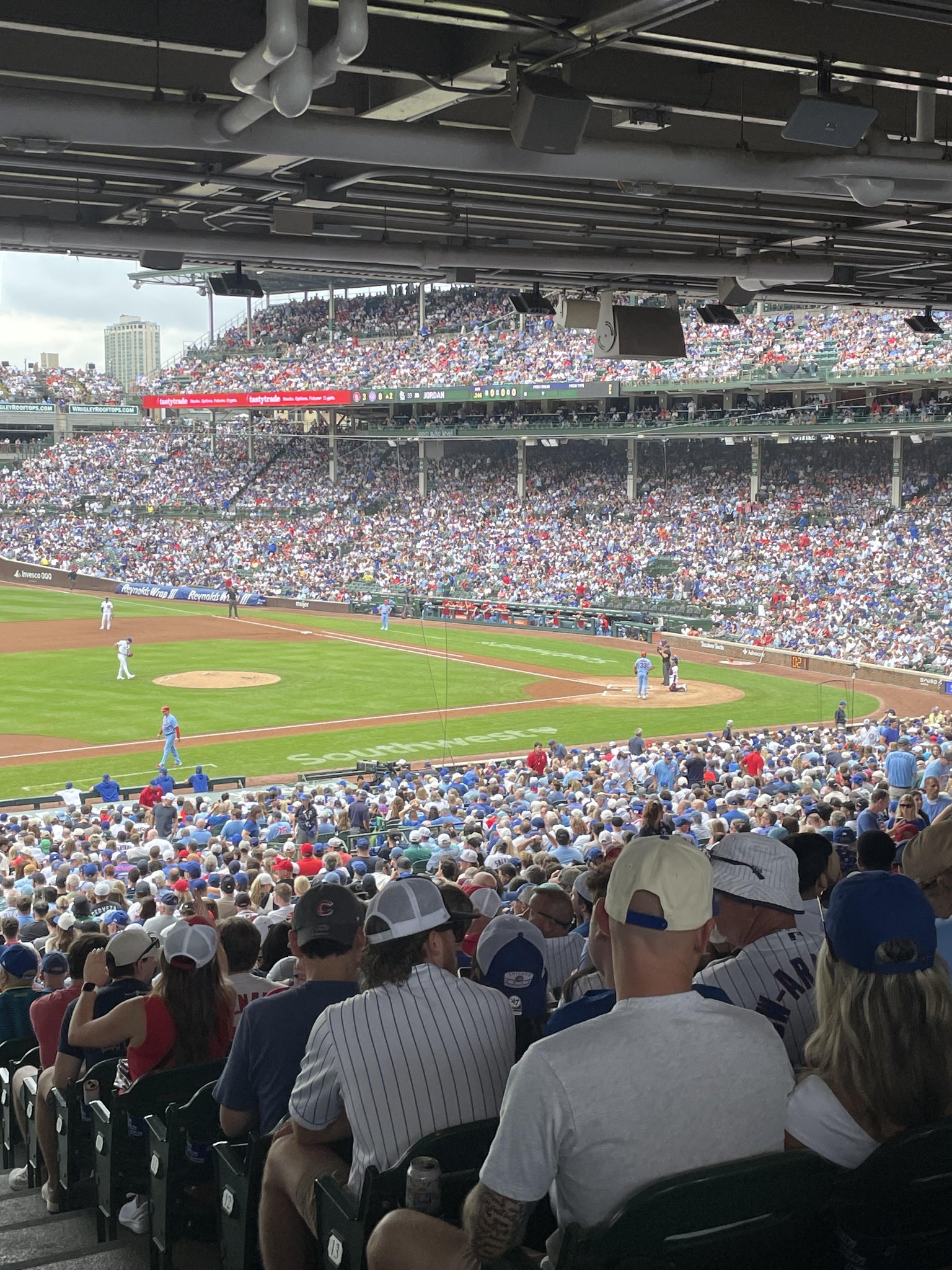 Real Fan View taken from Section 209 at Wrigley Field by Mark B
