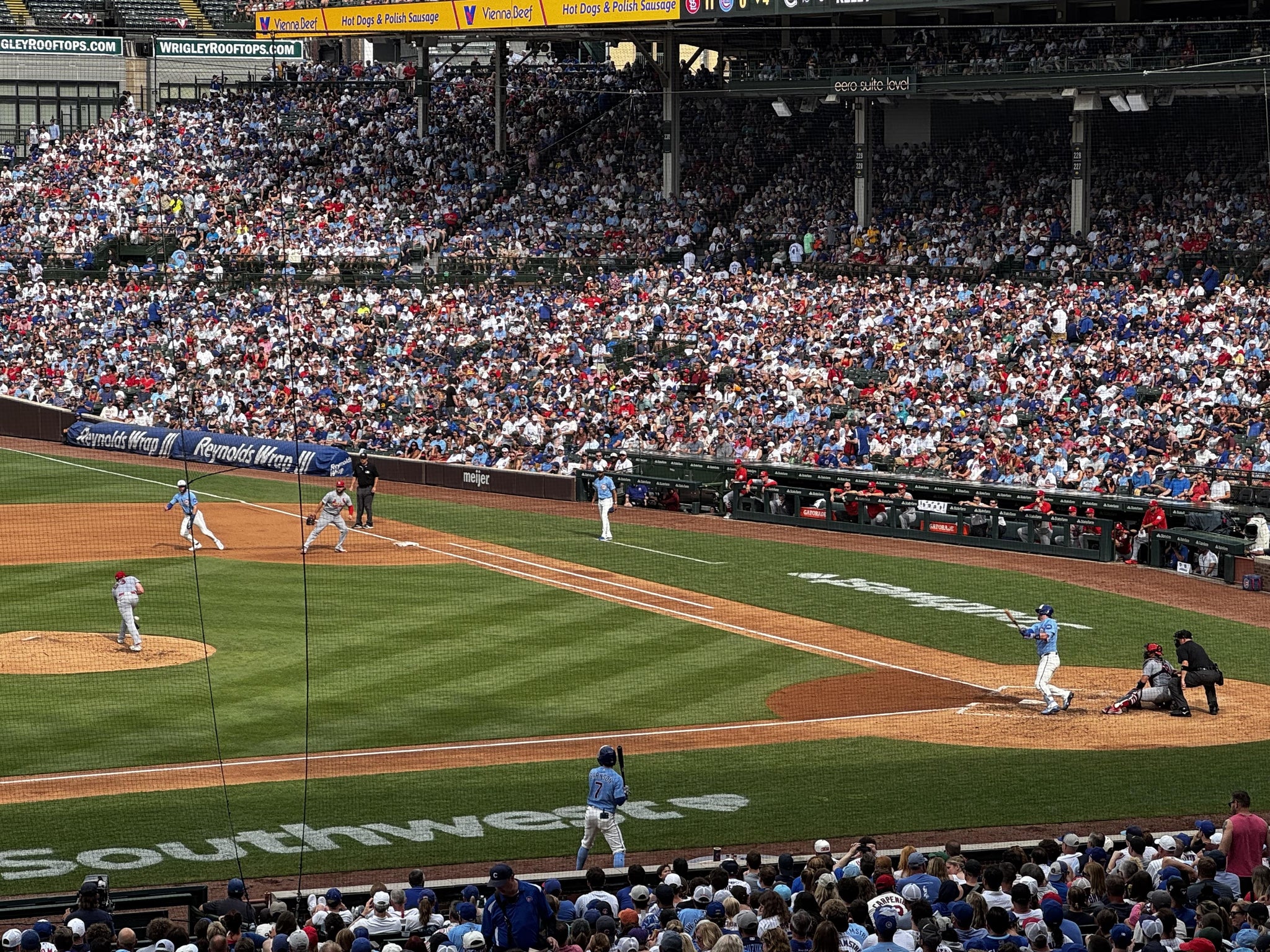 Real Fan View taken from Section 210 at Wrigley Field by Brandon C