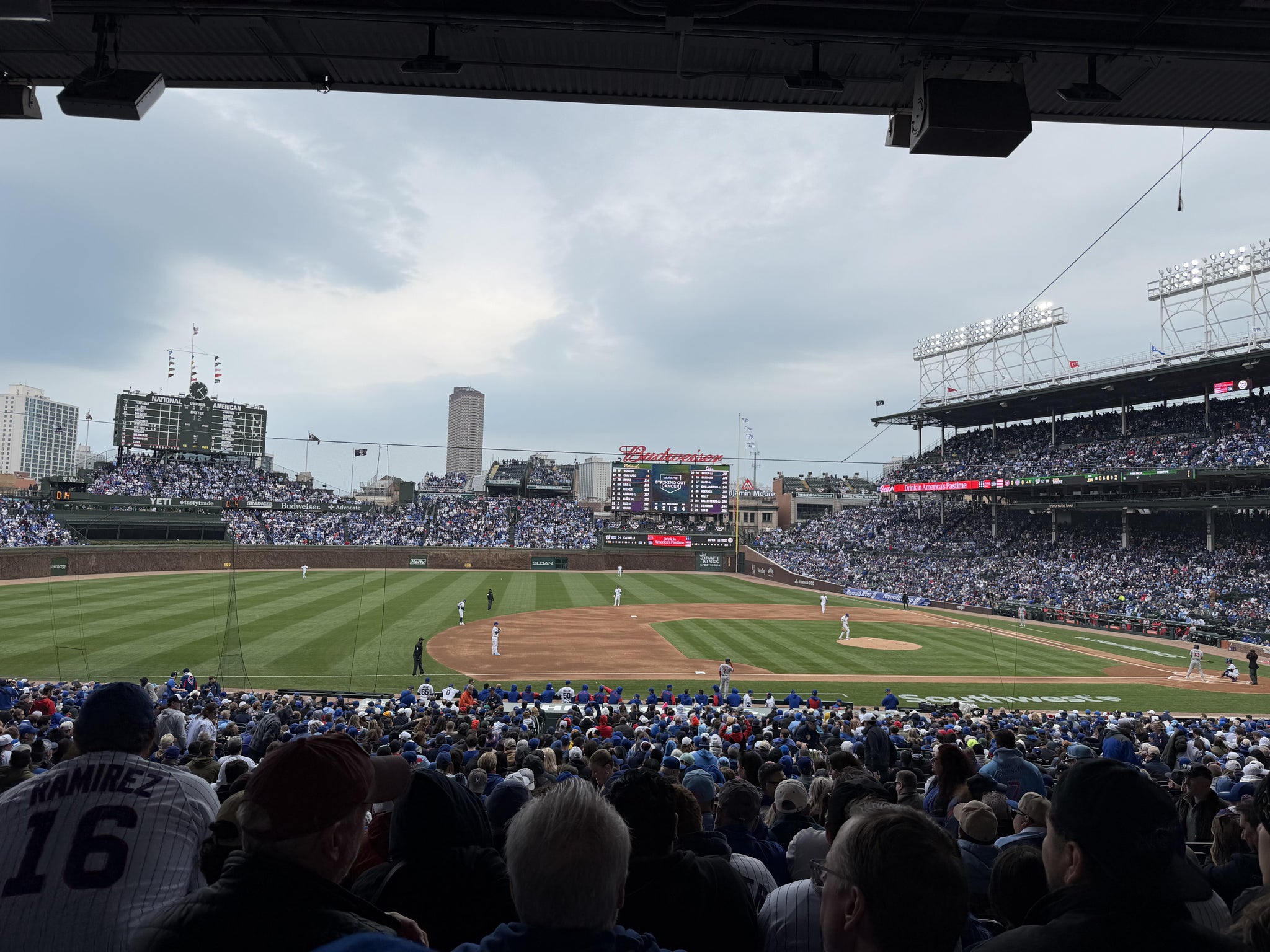 Real Fan View taken from Section 210 at Wrigley Field by Alan K
