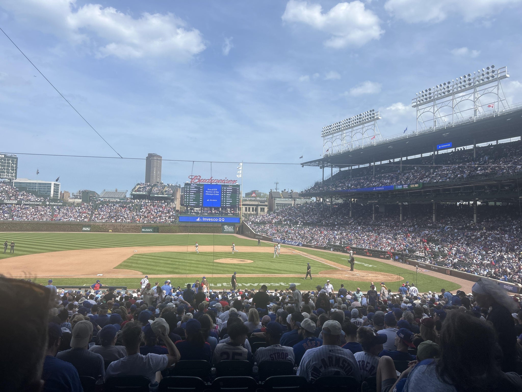 Real Fan View taken from Section 212 at Wrigley Field by Mike M