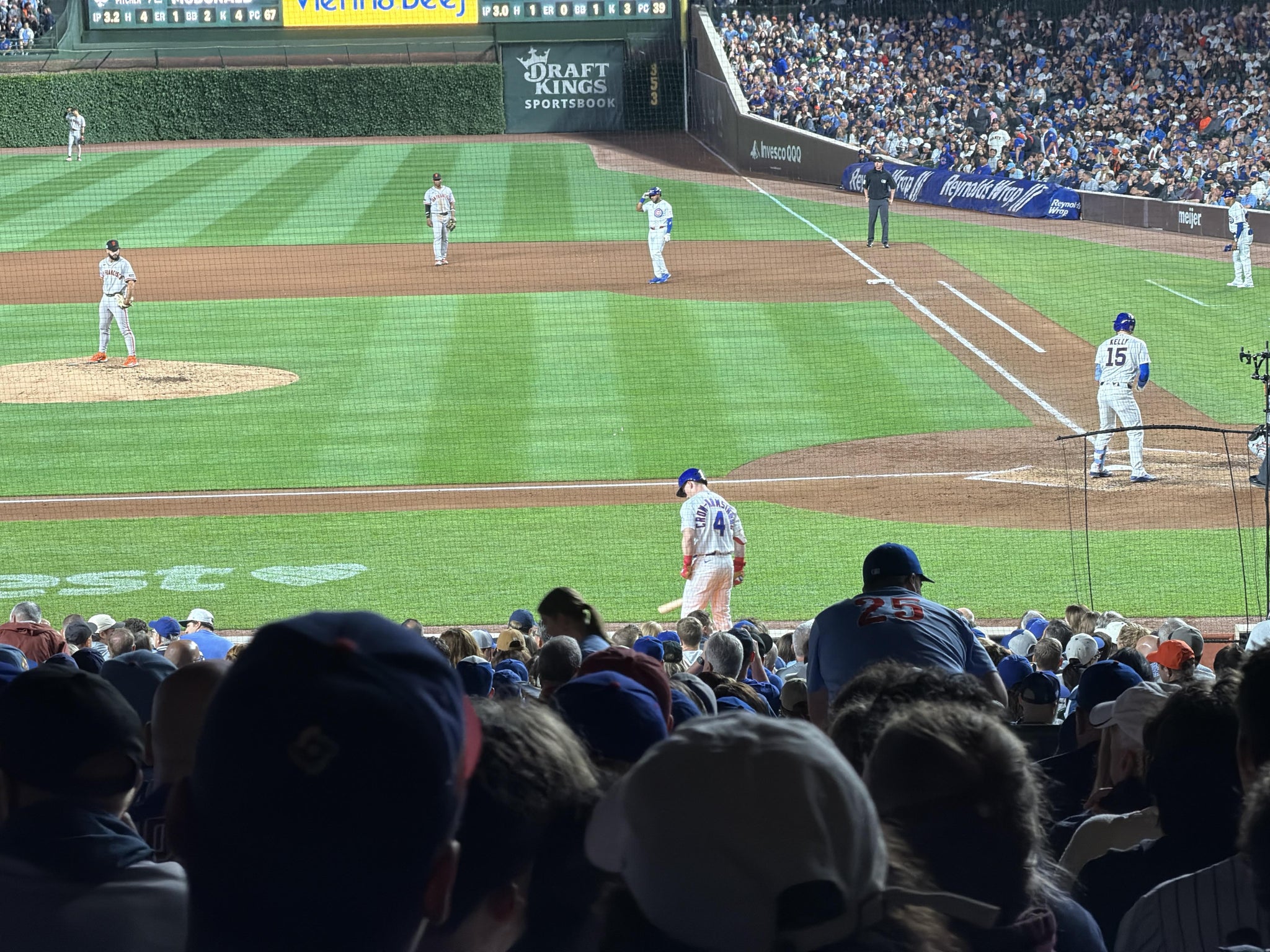 Real Fan View taken from Section 213 at Wrigley Field by Edward C