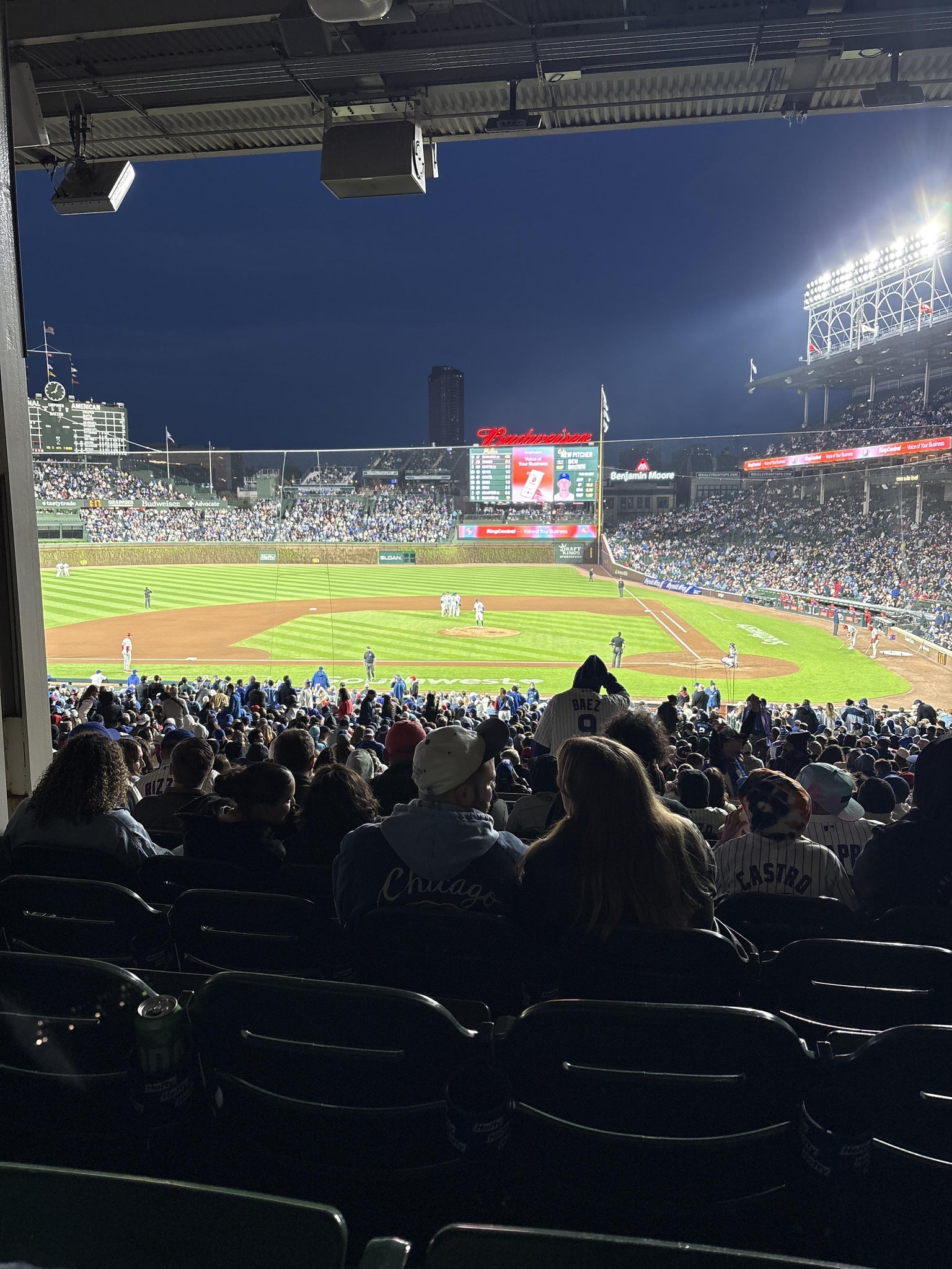 Real Fan View taken from Section 213 at Wrigley Field by Cynthia C