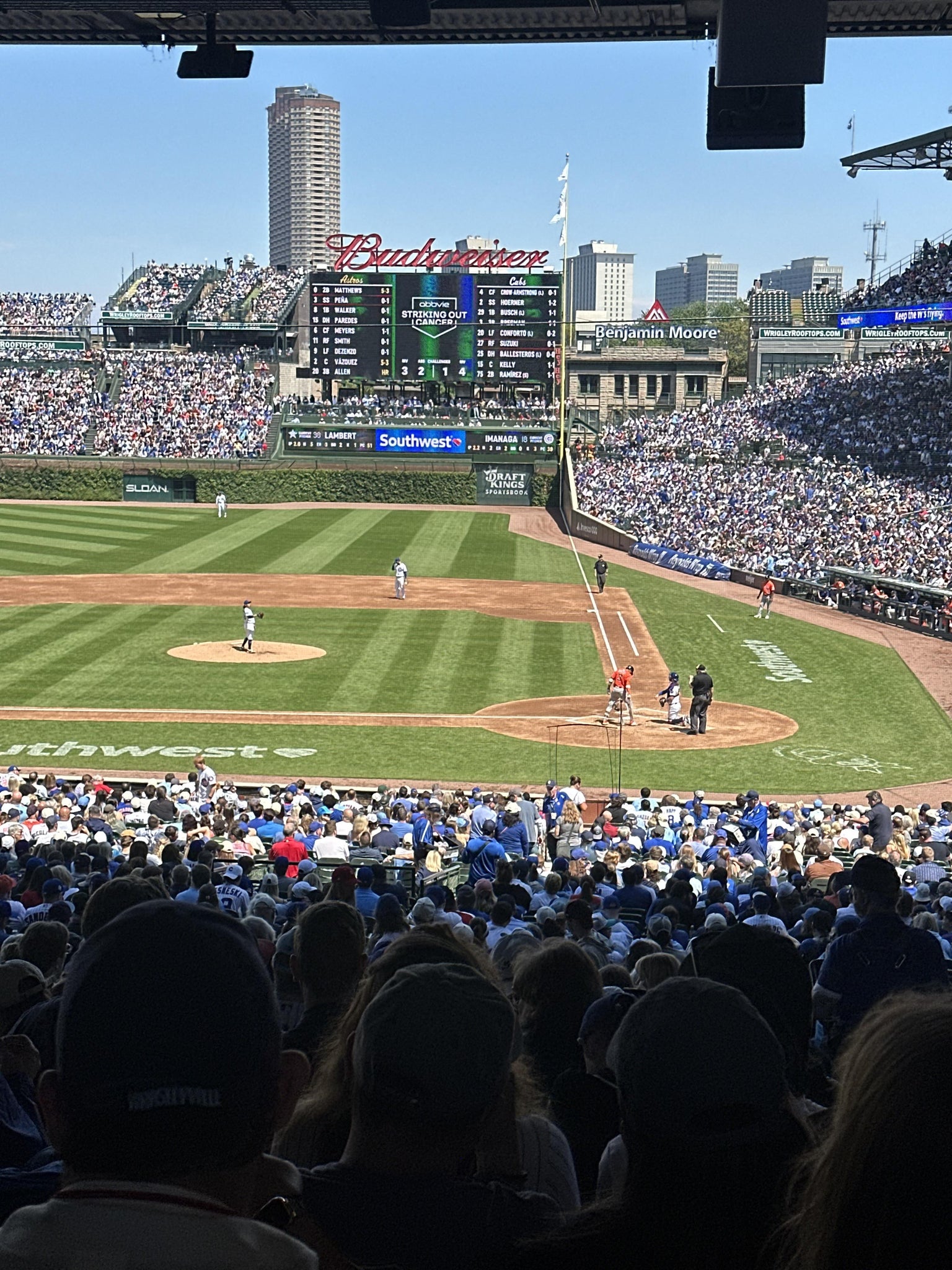 Real Fan View taken from Section 213 at Wrigley Field by Jason K
