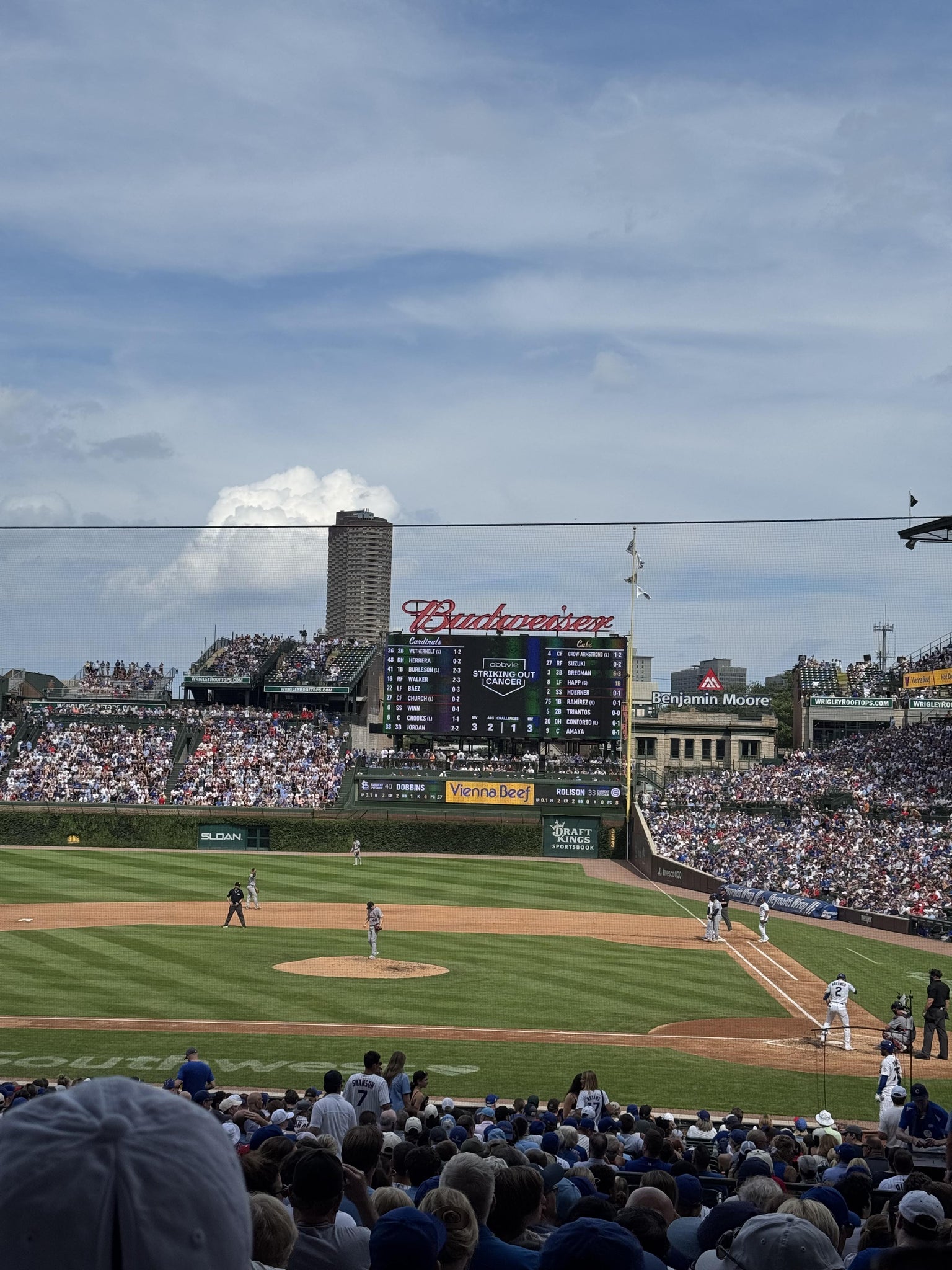 Real Fan View taken from Section 213 at Wrigley Field by Christopher B