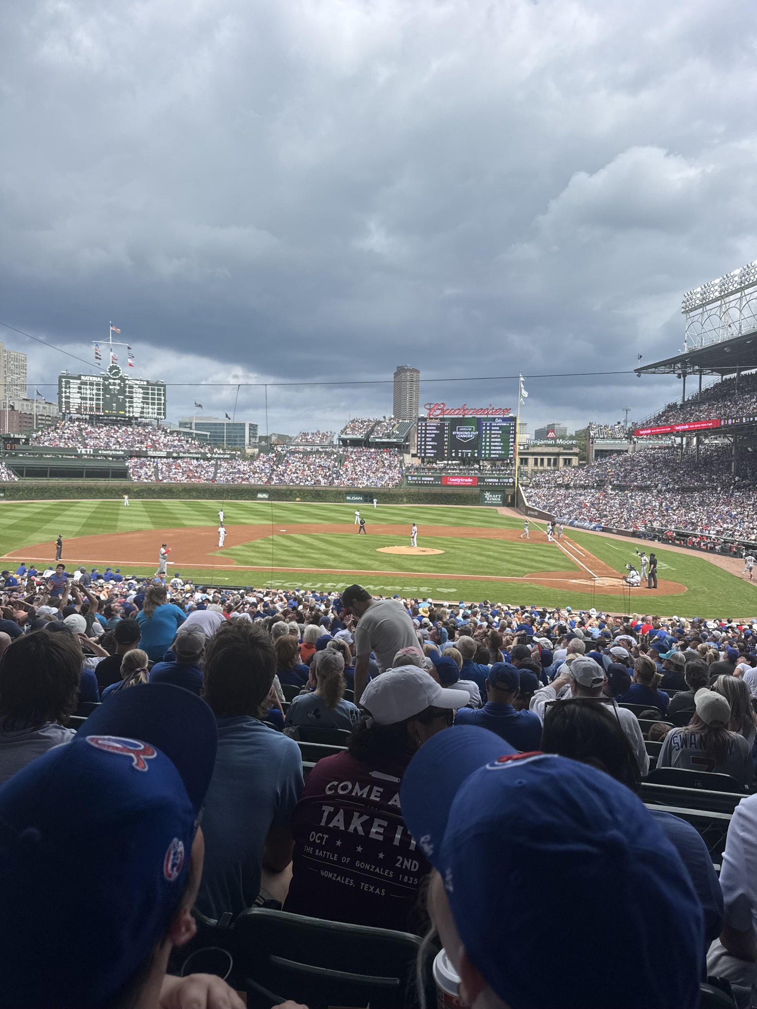 Real Fan View taken from Section 213 at Wrigley Field by Steven B