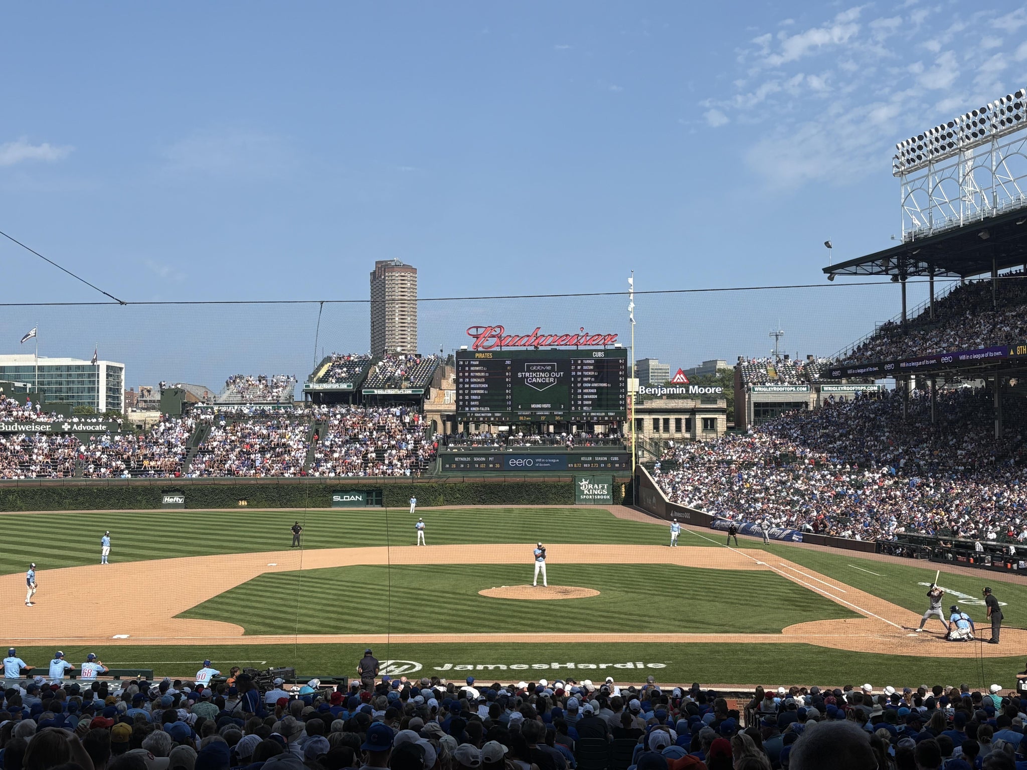 Real Fan View taken from Section 213 at Wrigley Field by Moira D